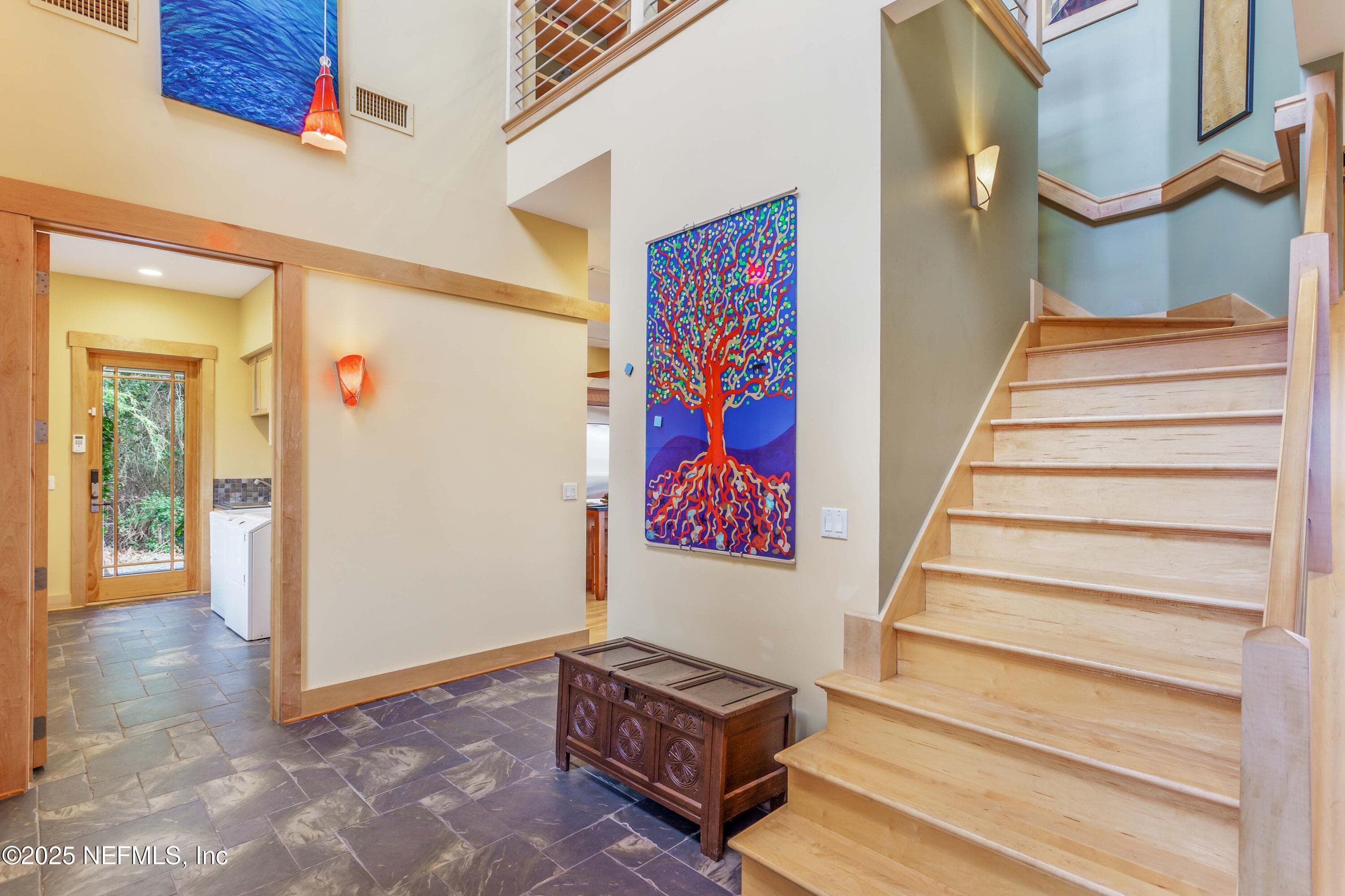 Solid maple stairs. — 940564 OLD NASSAUVILLE Road, Fernandina Beach, FL 32034