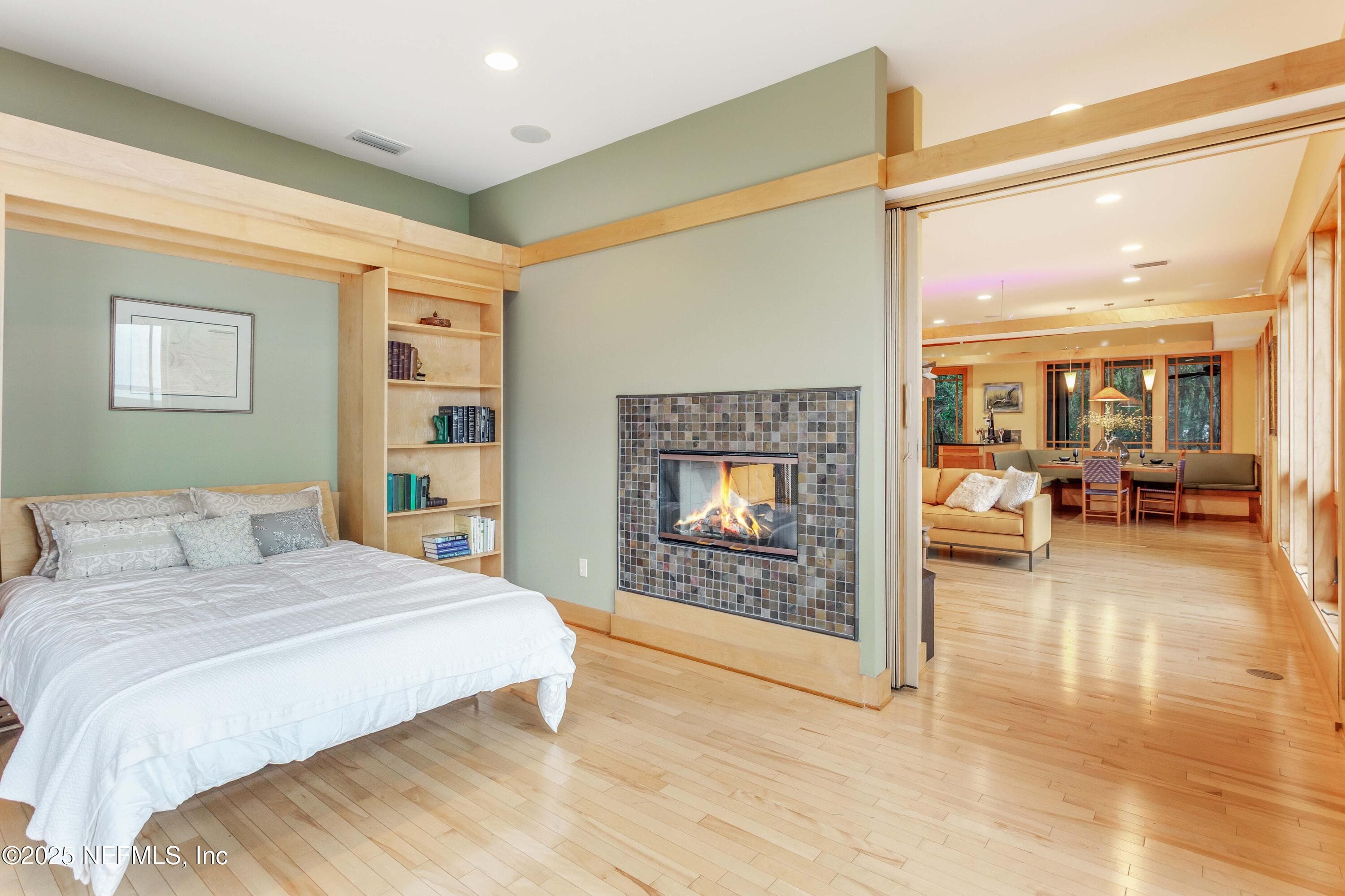 Meditation/guest room. Murphy bed folds up, Folding wooden panel door between rooms. — 940564 OLD NASSAUVILLE Road, Fernandina Beach, FL 32034