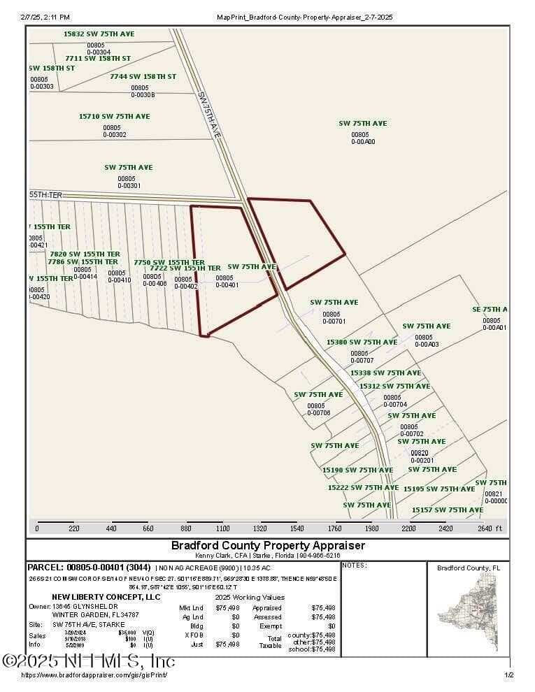 Photo 2 of 00 SW 75TH Avenue, Starke, FL 32091