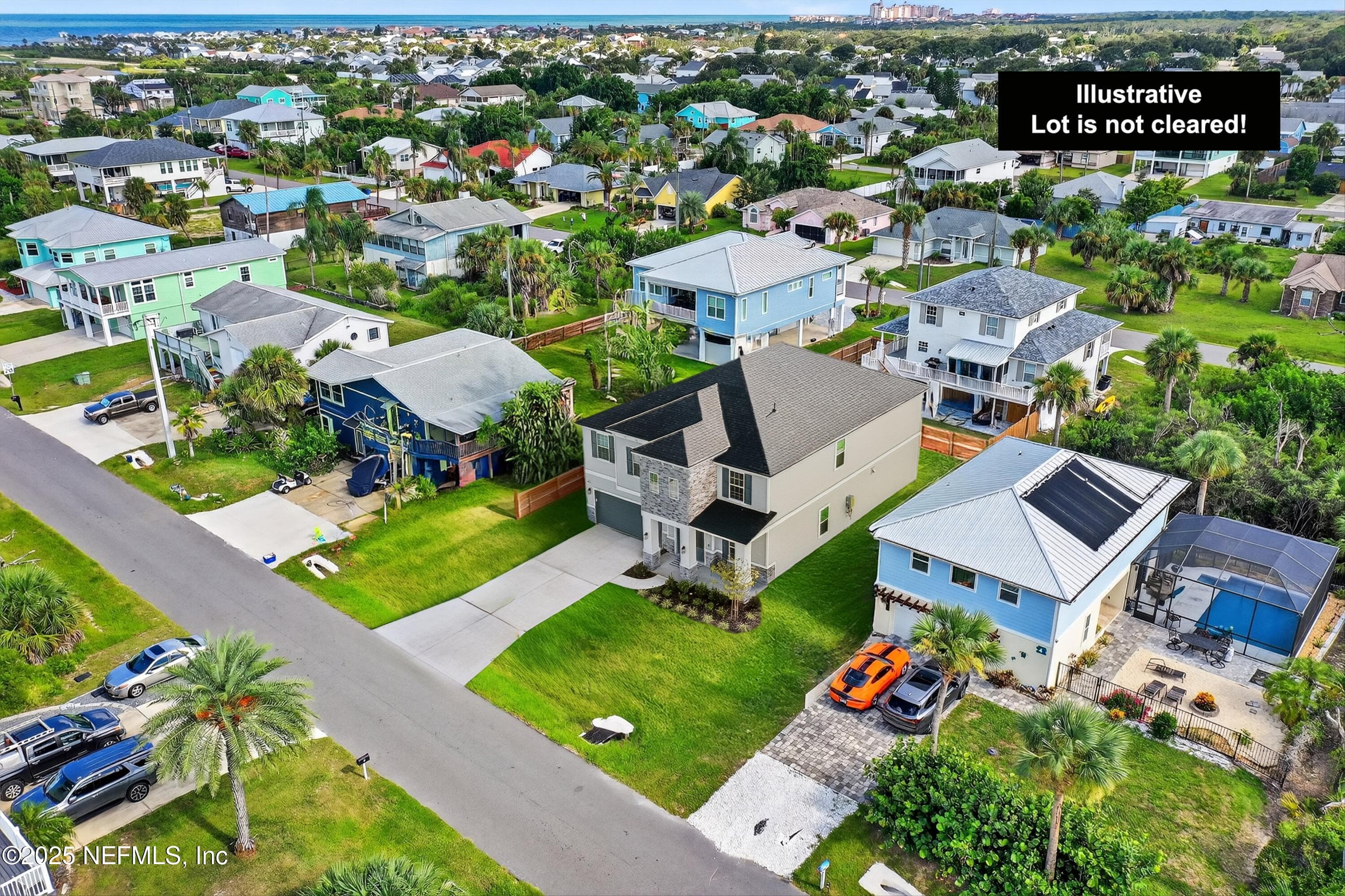 *Illustrative purpose only* Your new home will have a North facing front yard. — 6 FLAGLER Drive, Palm Coast, FL 32137