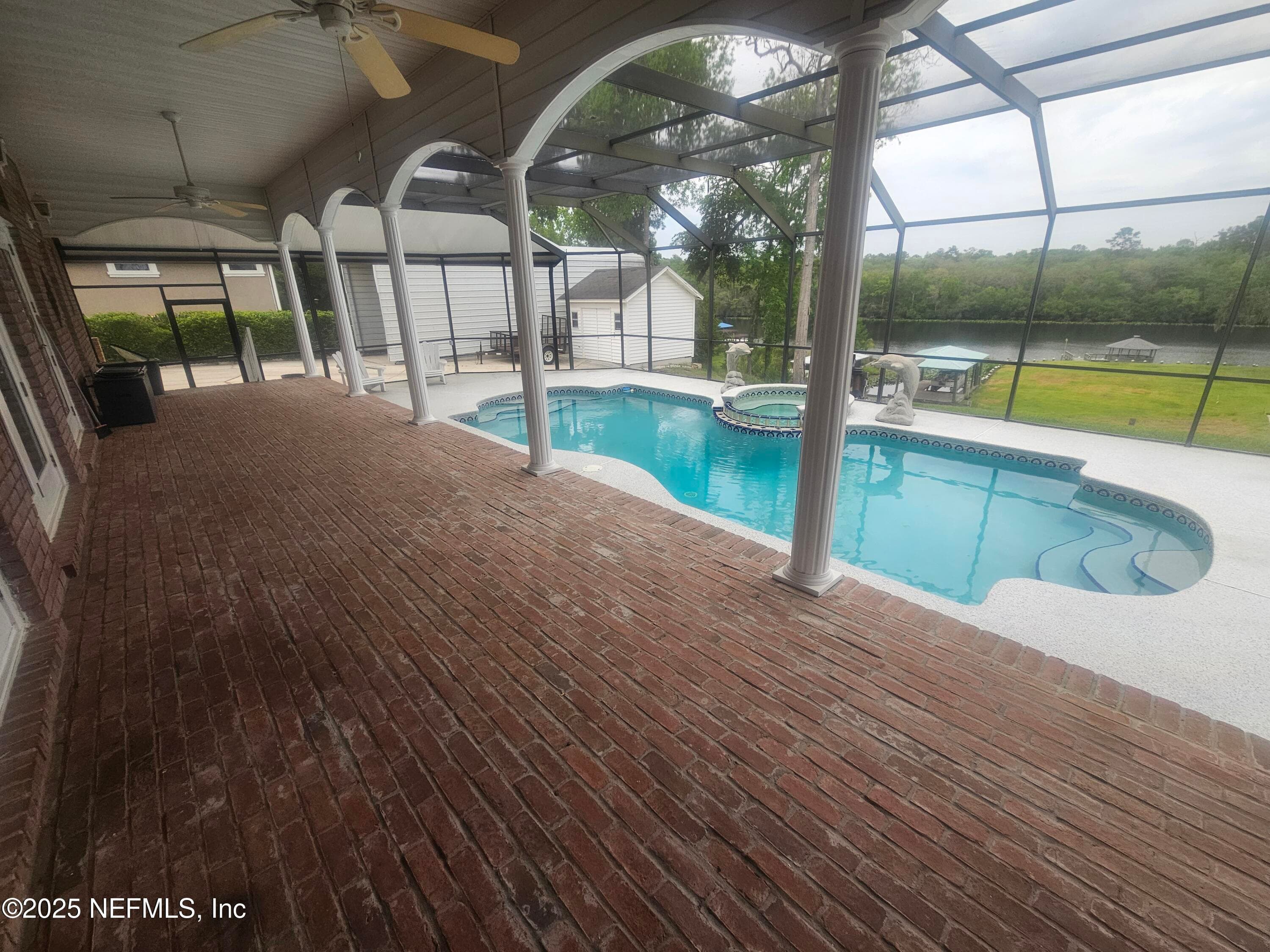 Screen Porch view Pool — 435 LAKE ASBURY Drive, Green Cove Springs, FL 32043