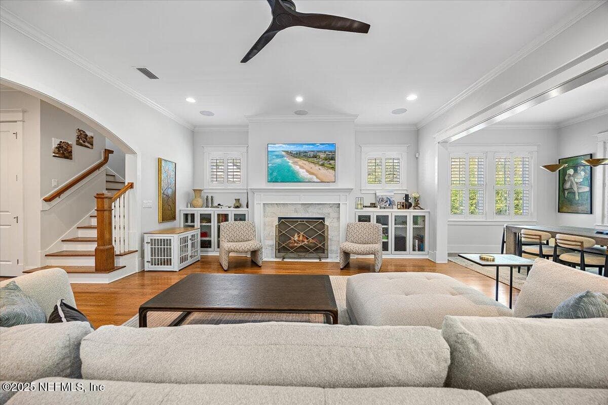 Cozy gas fireplace — 2743 GREEN BAY Lane, Jacksonville, FL 32207