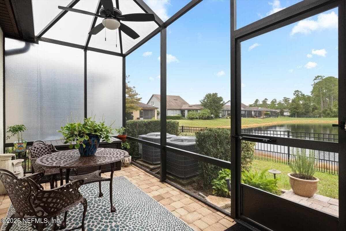 Florida Lifestyle screen provides privacy and prevents rain from entering fully — 67 WOODBRIAR Road, Ponte Vedra, FL 32081