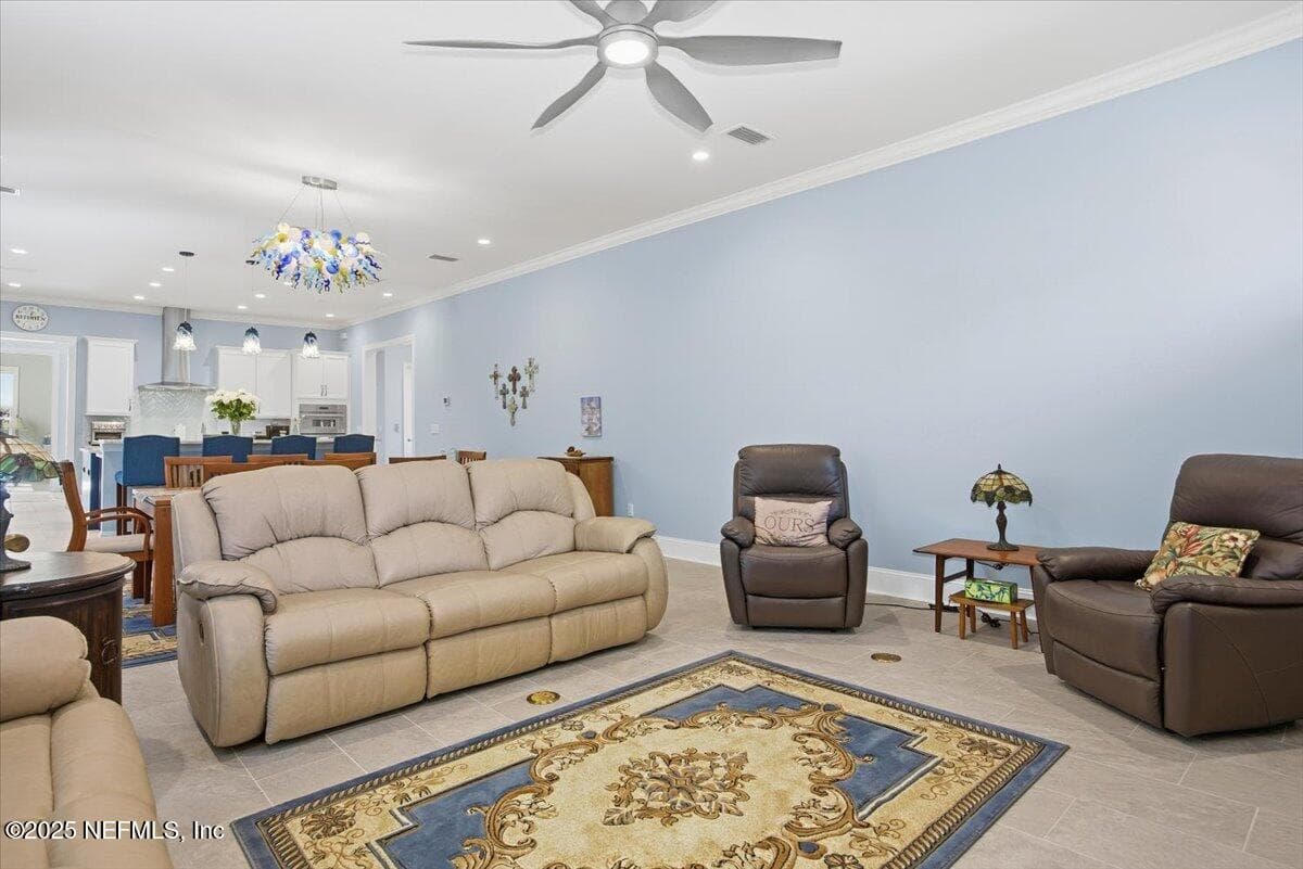 Facing from fireplace to dining room and kitchen! — 4 SUMMER Court, Jacksonville Beach, FL 32250