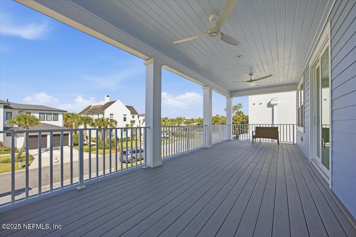 Fans make this ever so lovely, but you can always feel the ocean breeze. It's a quiet street so nice to enjoy the daylight out here reading a book! — 4 SUMMER Court, Jacksonville Beach, FL 32250