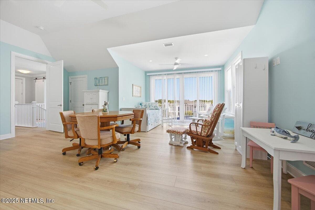 View 2 of the Guest Suite, facing the large sliding glass doors that lead to huge deck! — 4 SUMMER Court, Jacksonville Beach, FL 32250