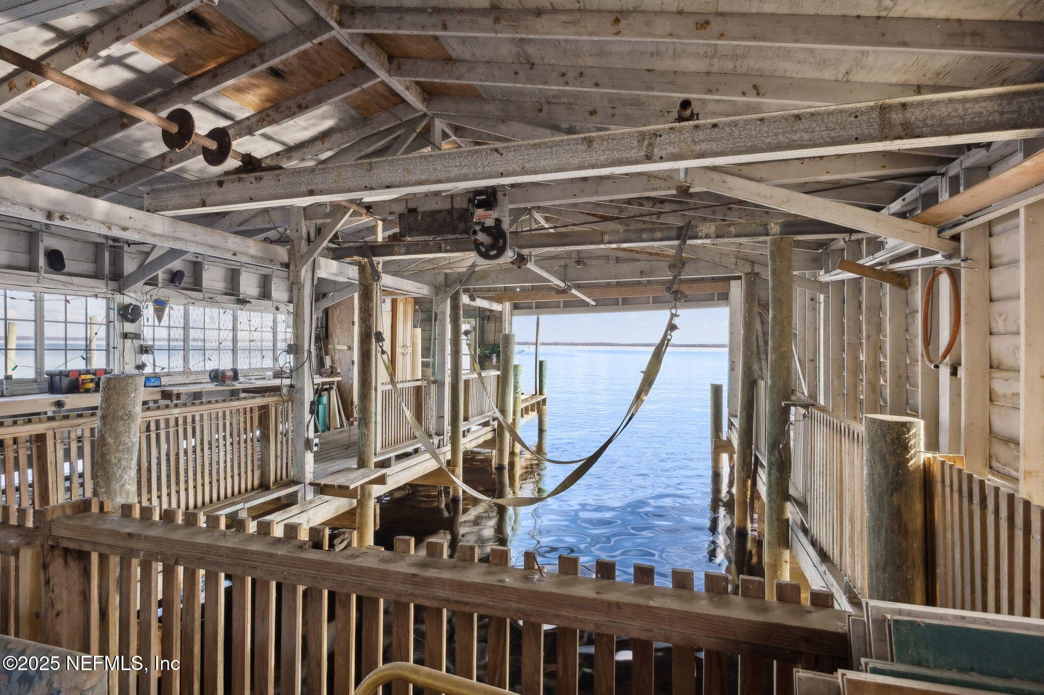 Boathouse interior w/lift view 1 — 259 S PROSPECT Street, Crescent City, FL 32112