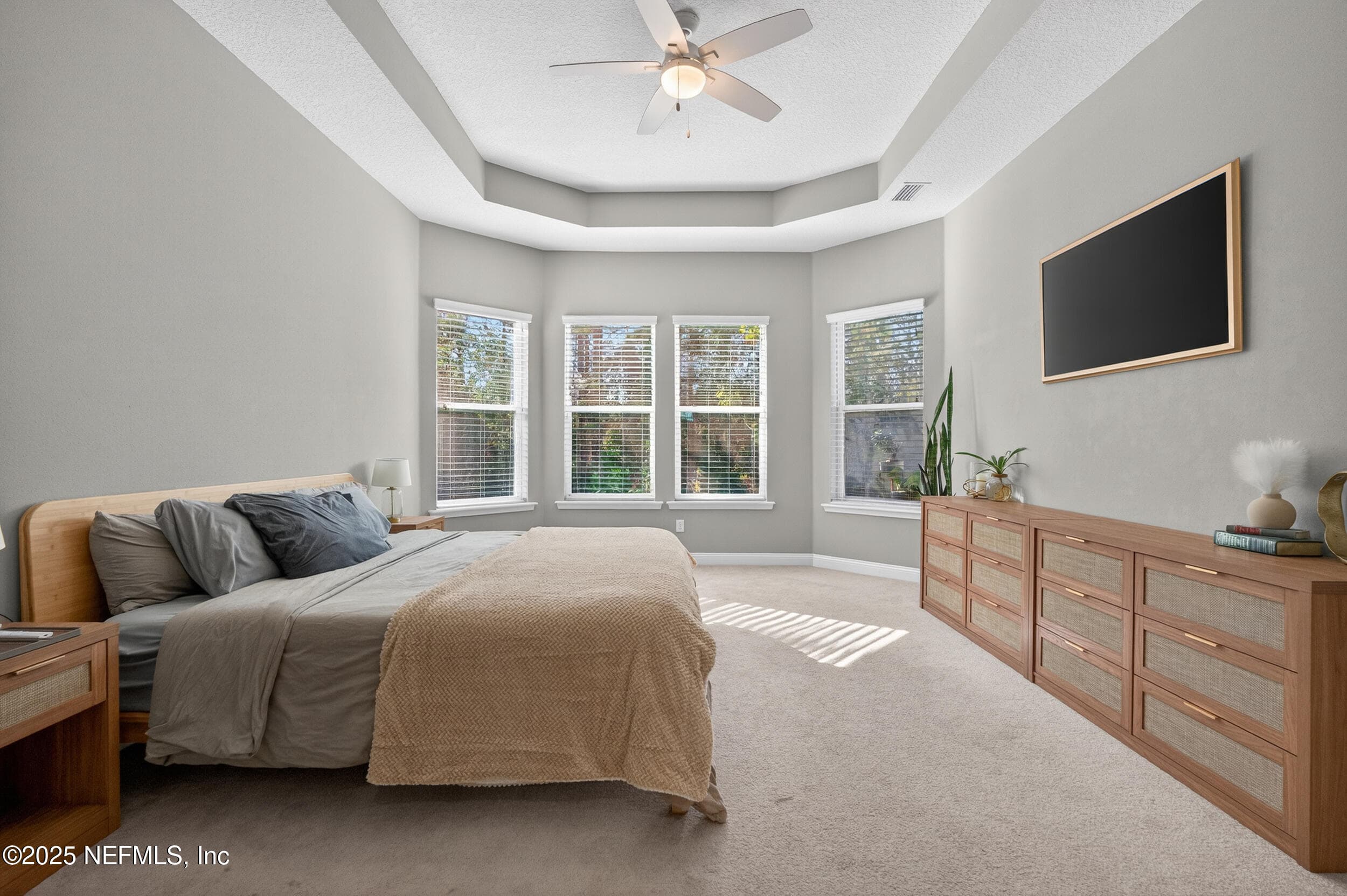 Large primary bedroom with bay windows — 2752 TARTUS Drive, Jacksonville, FL 32246