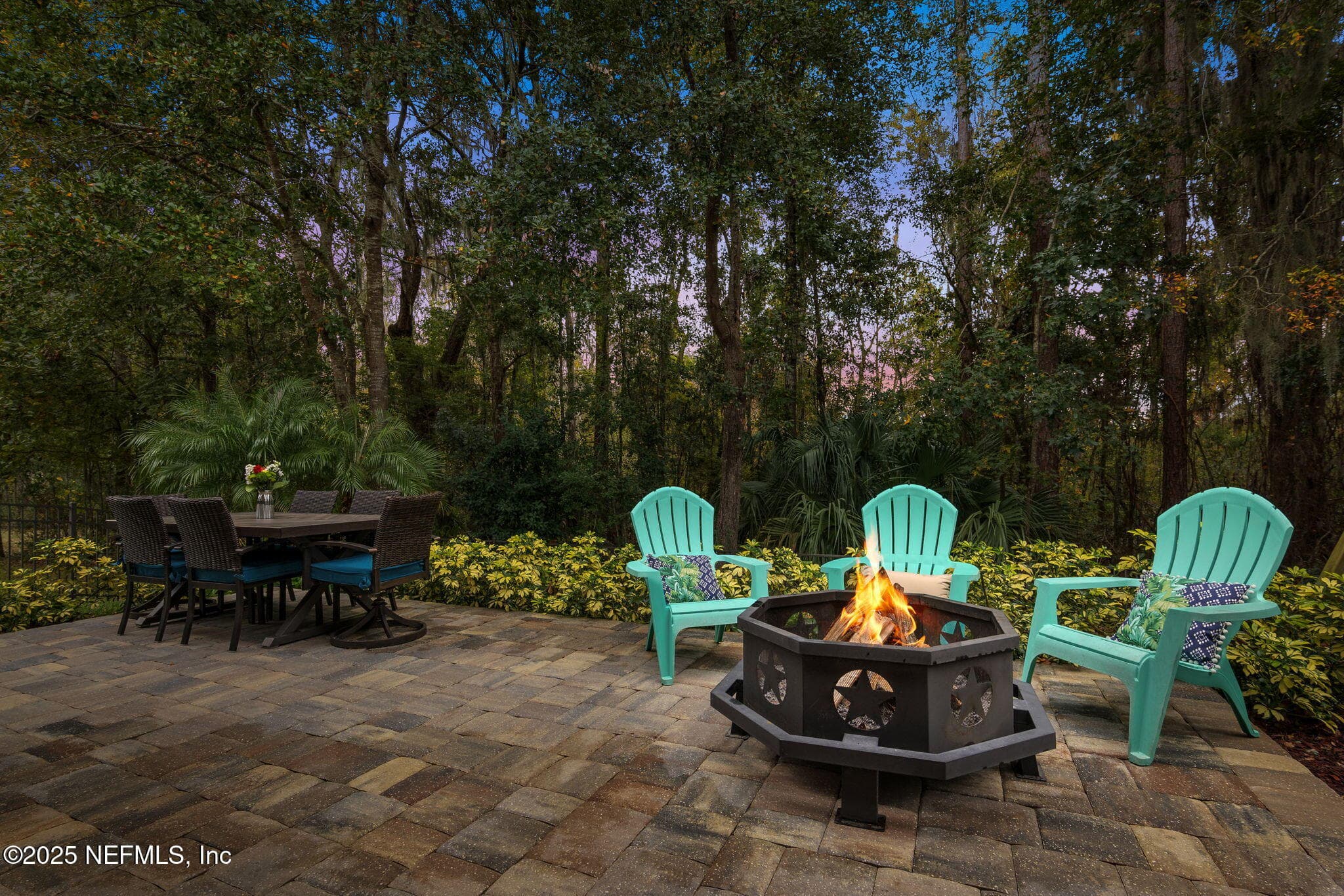 Patio and Backyard with Preservation Area — 85428 SAGAPONACK Drive, Fernandina Beach, FL 32034