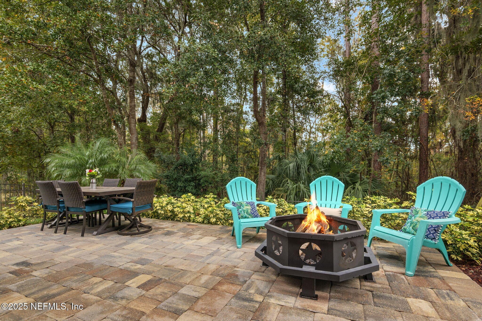 Patio and Backyard with Preservation Area — 85428 SAGAPONACK Drive, Fernandina Beach, FL 32034