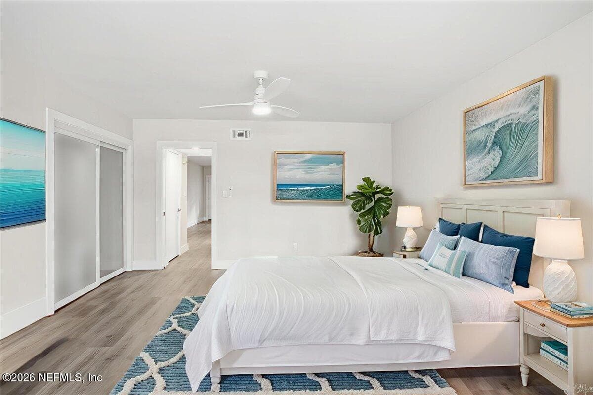 Staged Bedroom. — 1810 SEVILLA Boulevard 310, Atlantic Beach, FL 32233