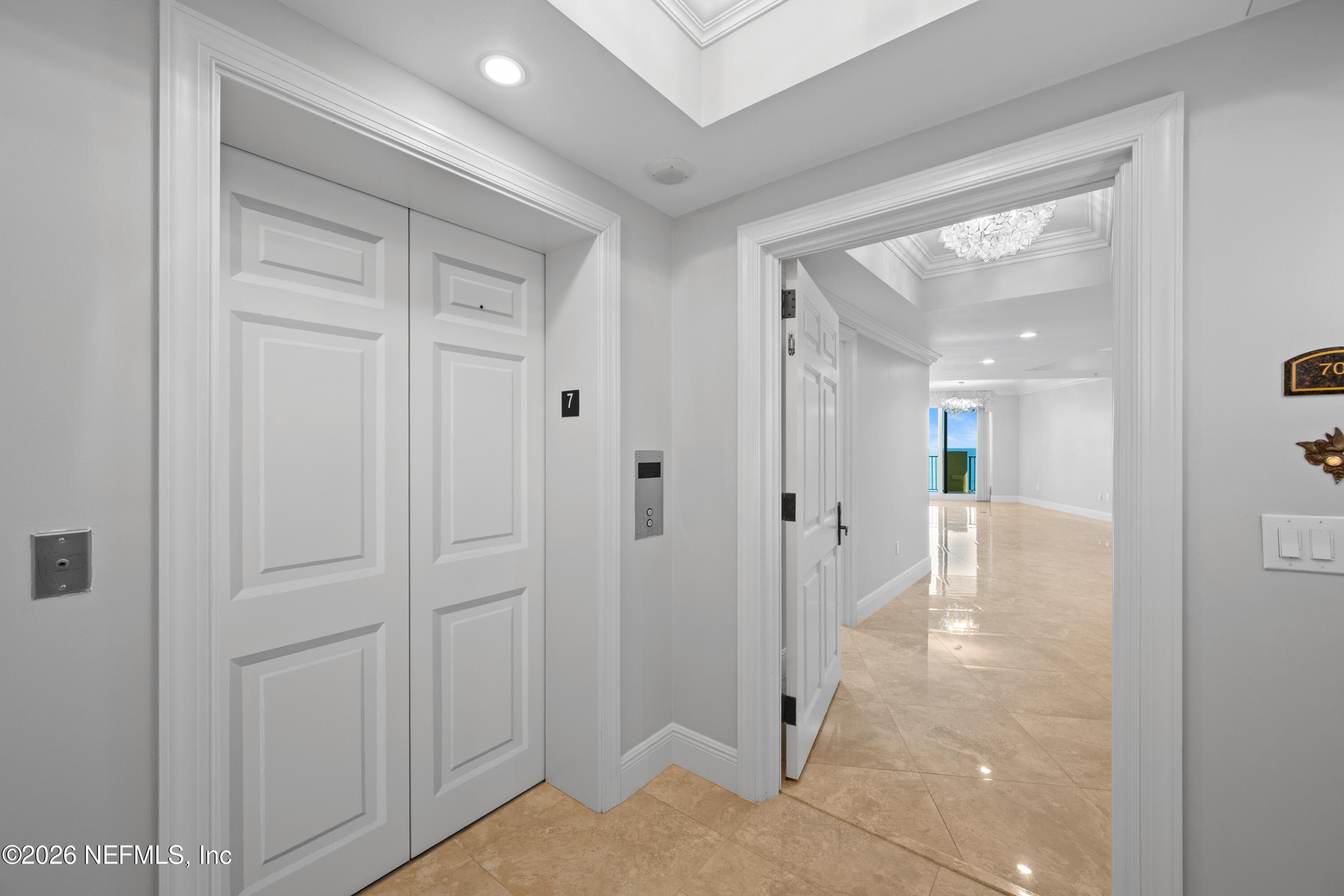 Unit 705 private foyer — 19 AVENUE DE LA MER 705, Palm Coast, FL 32137