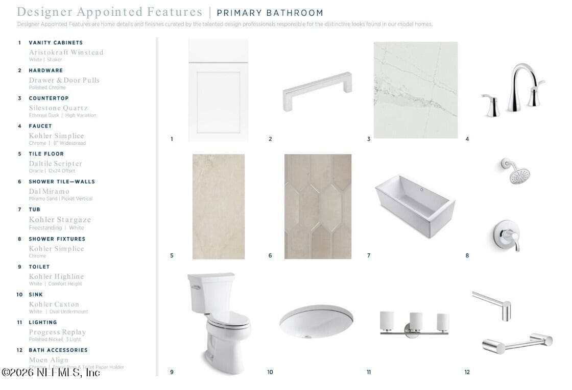 Primary Bath Selections — 155 STILLWATER Drive, Flagler Beach, FL 32136