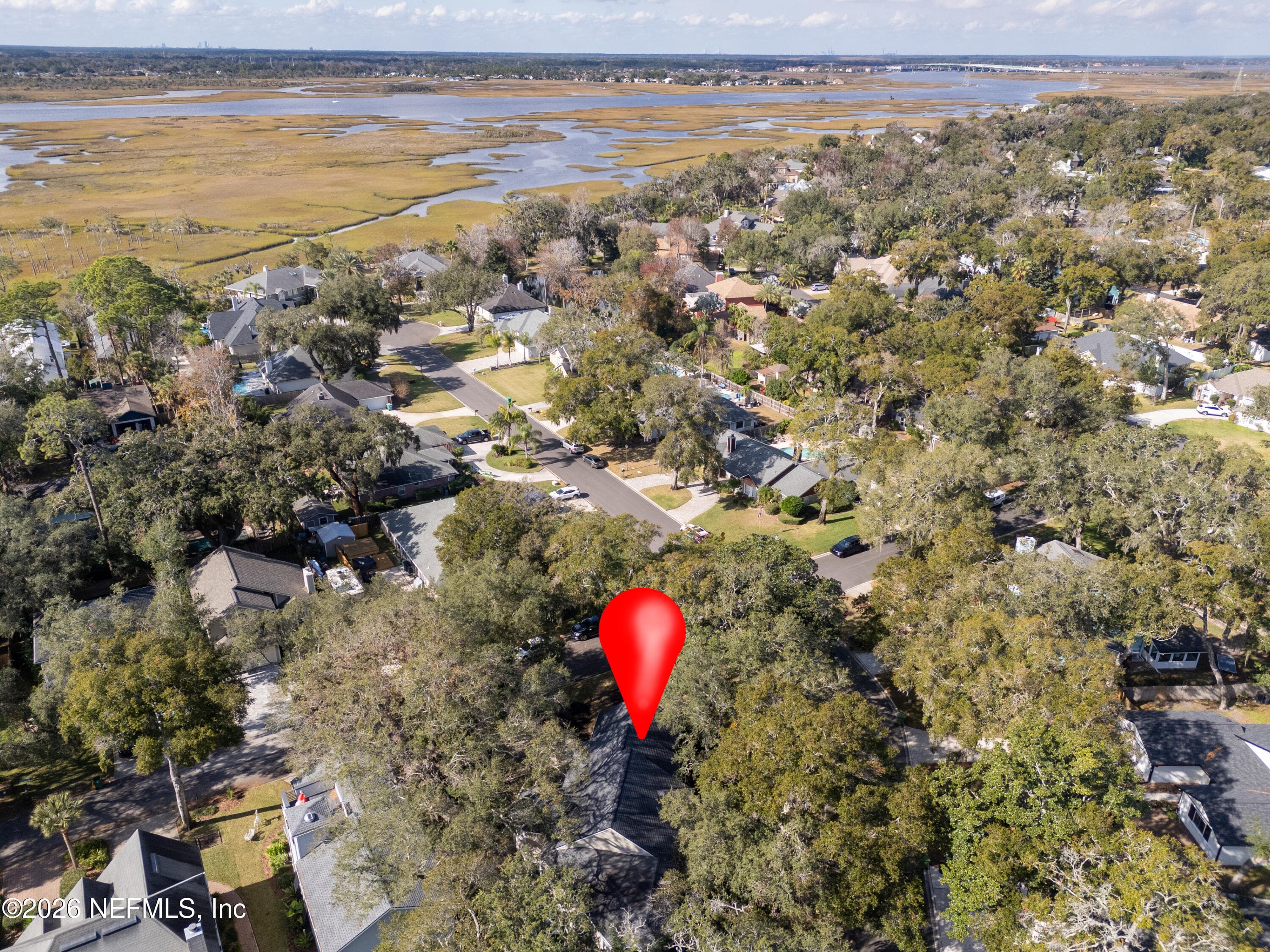 Aerial - Intercoastal — 2280 OAK FOREST Drive, Jacksonville Beach, FL 32250