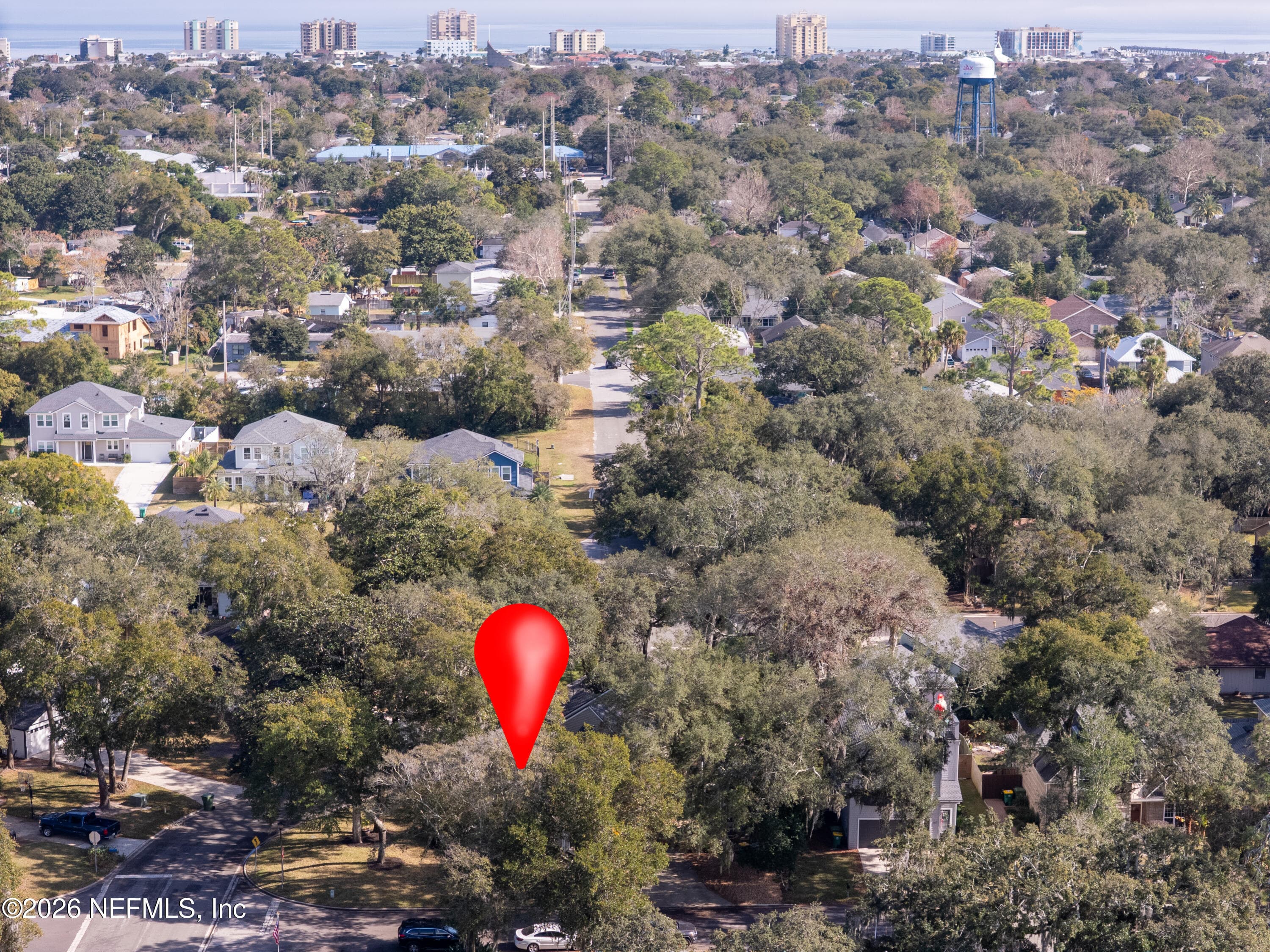 Aerial - Beach — 2280 OAK FOREST Drive, Jacksonville Beach, FL 32250
