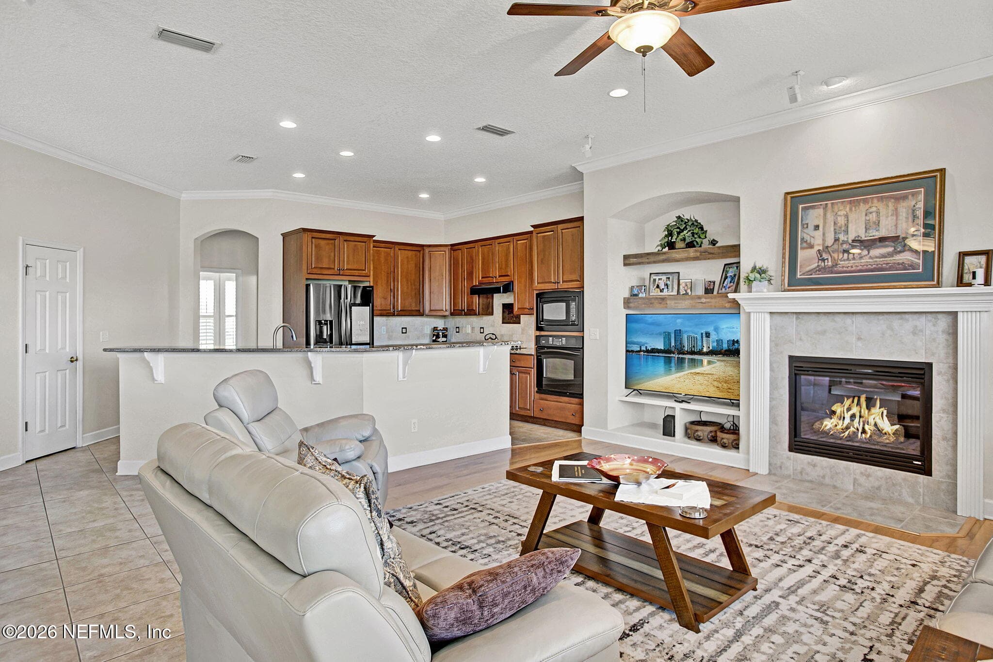 Family Room with Gas Fireplace — 3576 BARTON CREEK Circle, Green Cove Springs, FL 32043