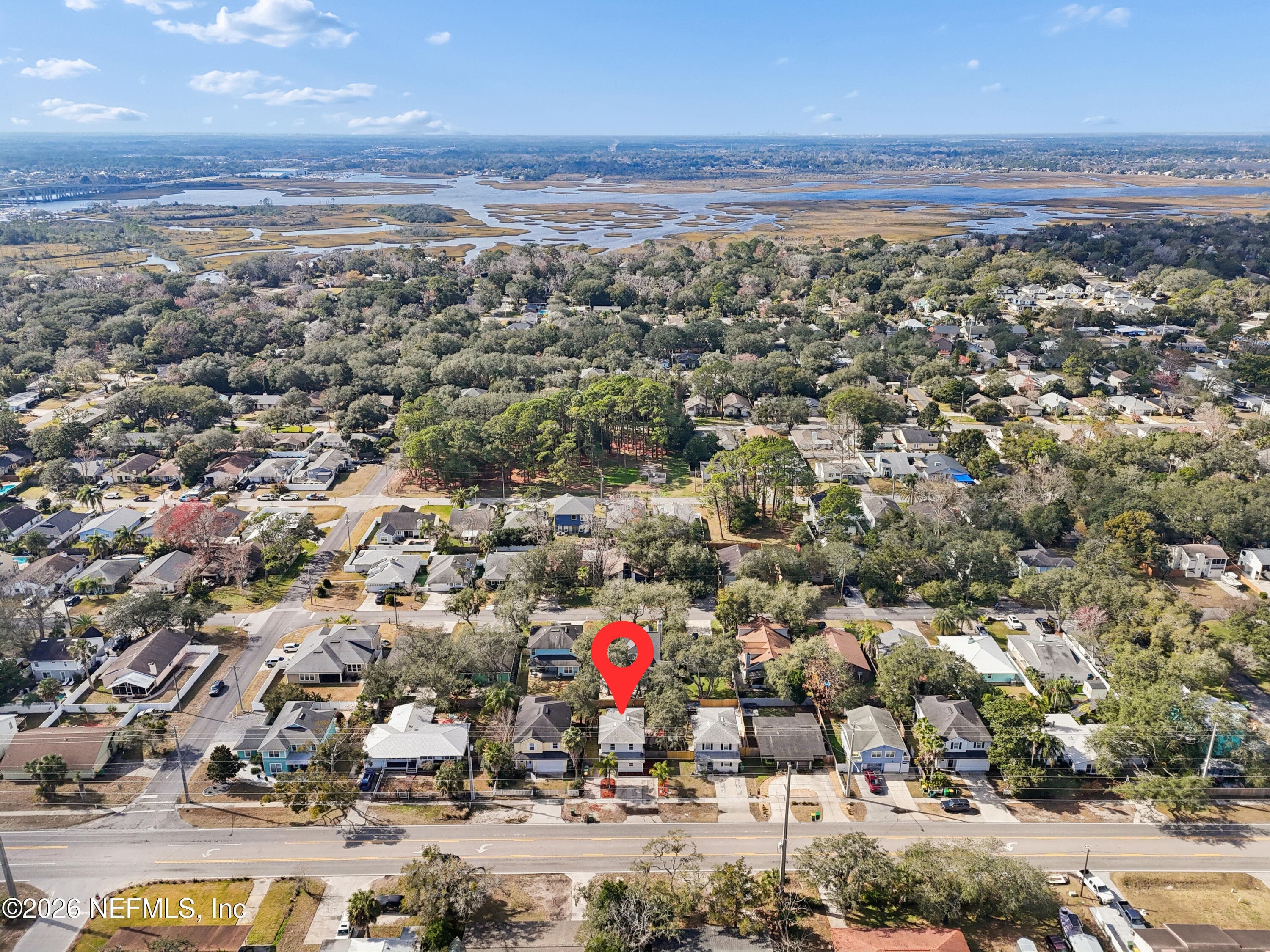 Aerial — 1022 PENMAN Road, Jacksonville Beach, FL 32250