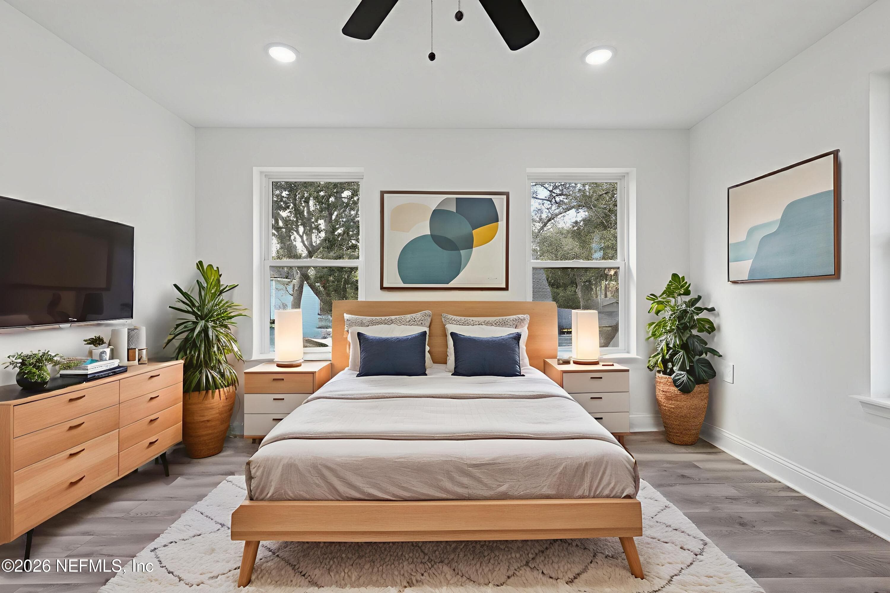 Bedroom 1 *Virtually Staged* (Upstairs) — 1022 PENMAN Road, Jacksonville Beach, FL 32250