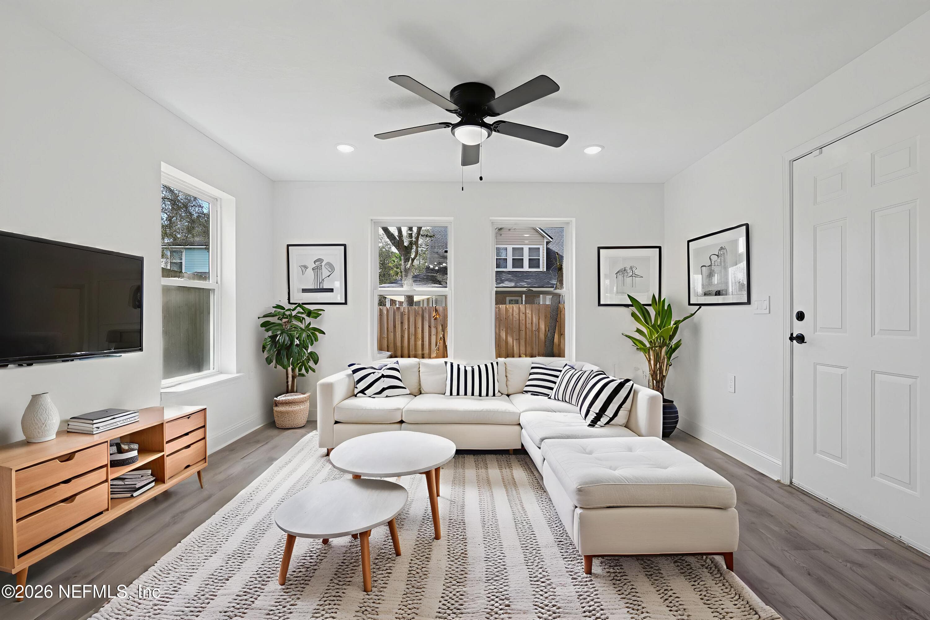 Living Room *Virtually Staged* — 1022 PENMAN Road, Jacksonville Beach, FL 32250
