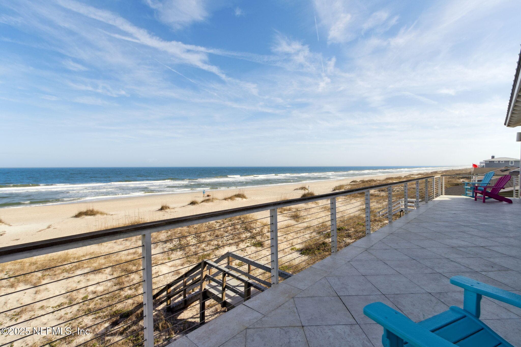 The second floor deck features a spiral staircase access to the 2nd deck below ... — 822 S FLETCHER Avenue, Fernandina Beach, FL 32034