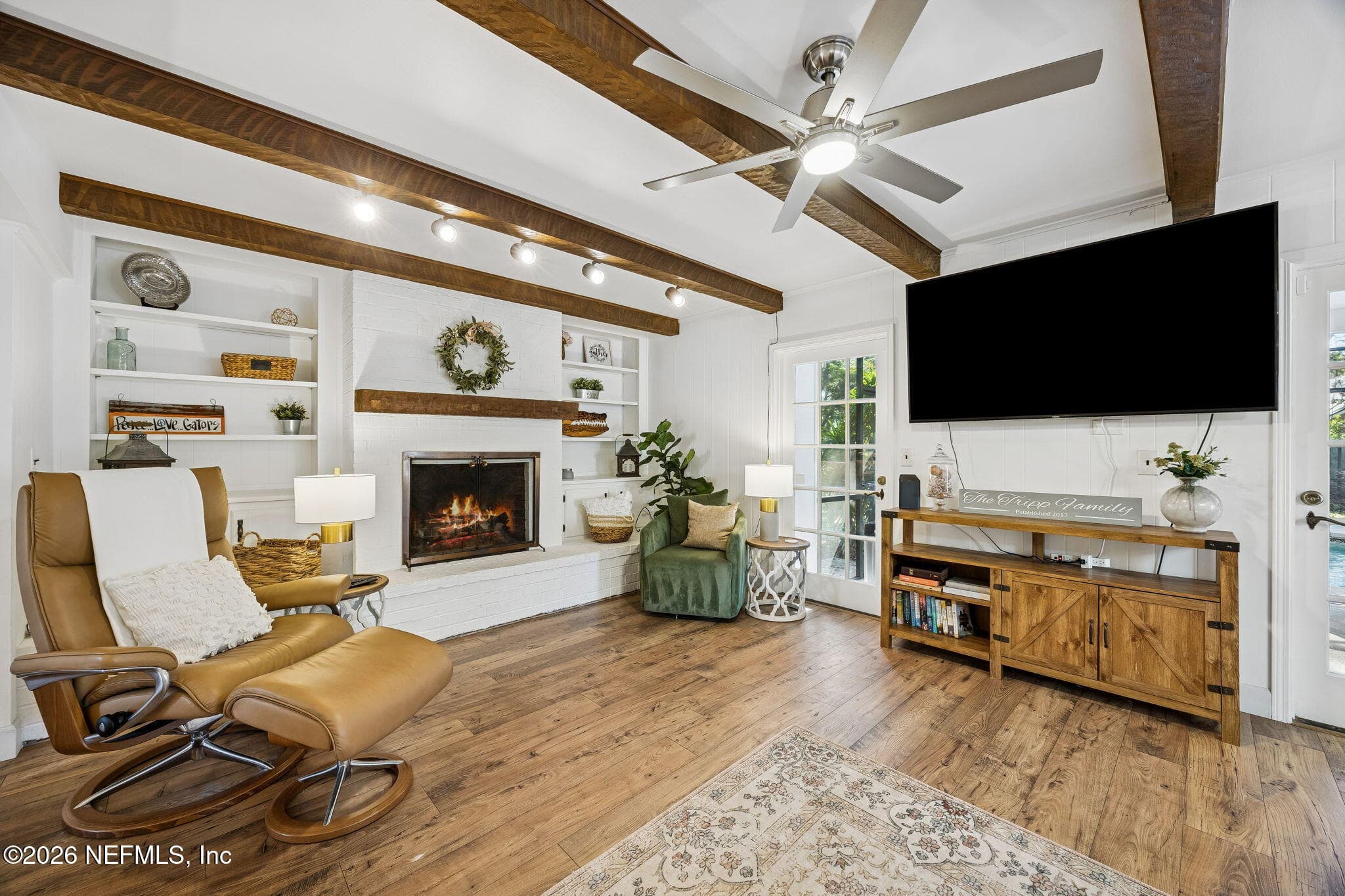 Fireplace in Family Room — 8012 SHADY GROVE Road, Jacksonville, FL 32256