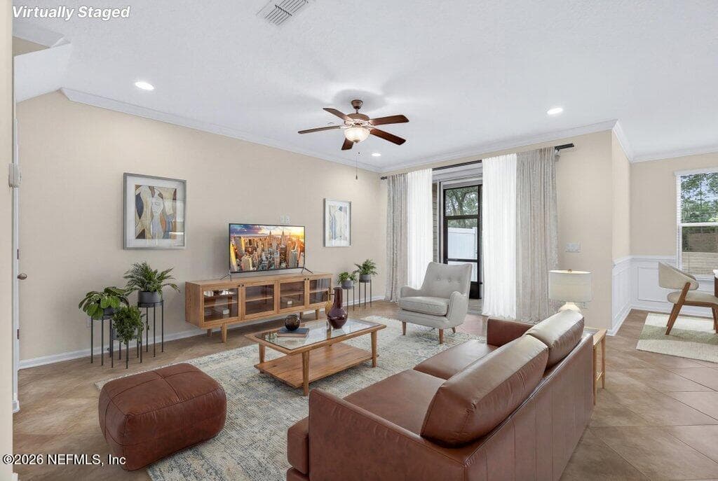 Relax in family room (virtually staged family room) — 132 MAGNOLIA CREEK Walk, Ponte Vedra, FL 32081