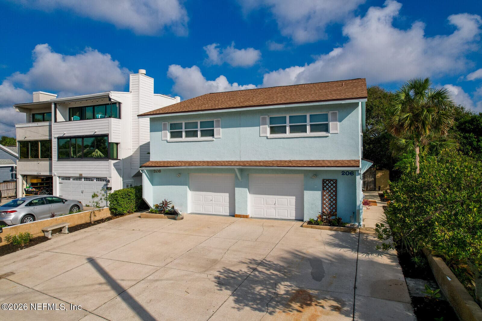 Neptune Beach Duplex one Block from Ocean — 206/208 HOPKINS Street, Neptune Beach, FL 32266