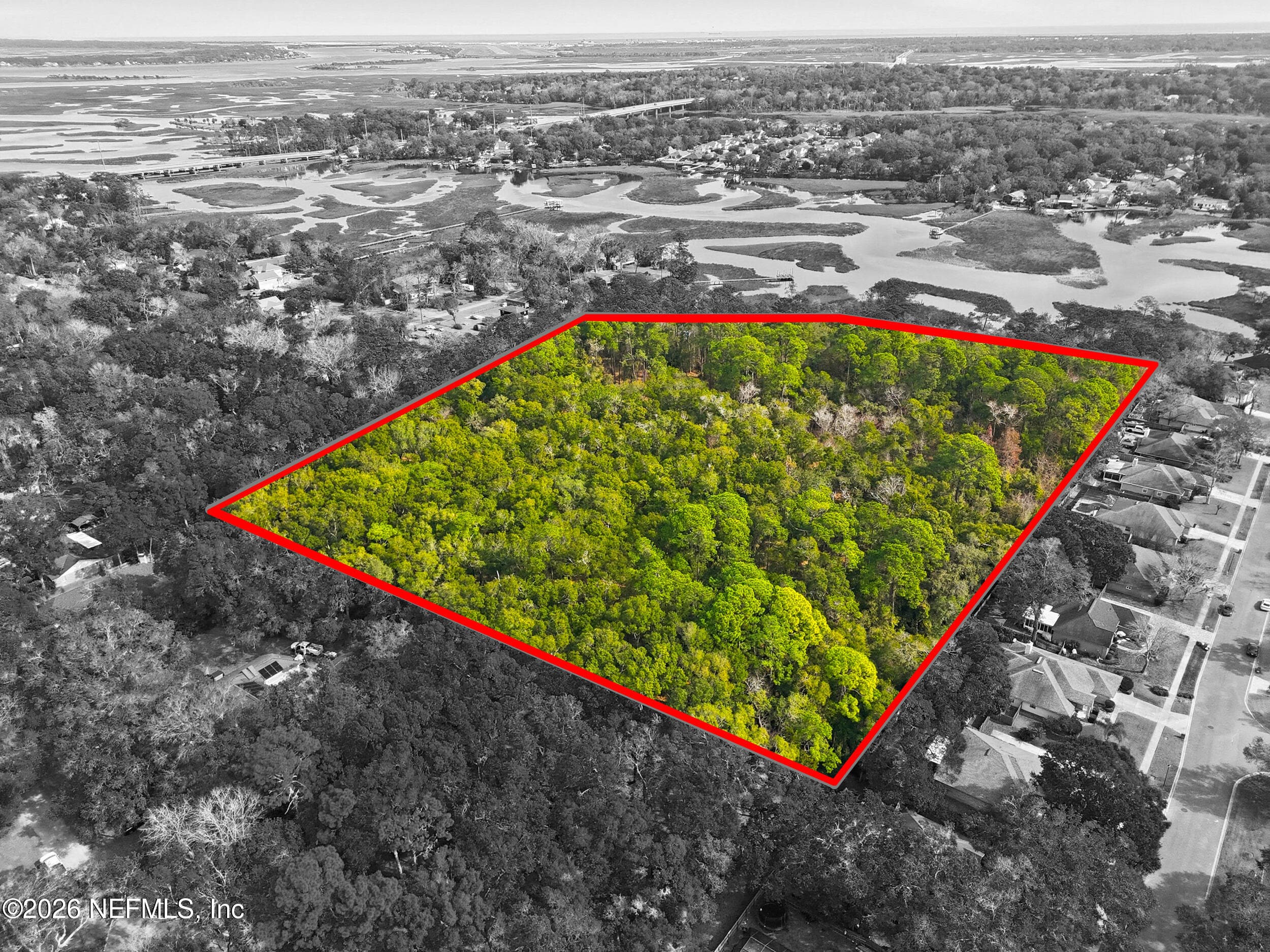 Aerial view outlined. — 3 QUINLAN RIDGE Lane E, Jacksonville, FL 32225