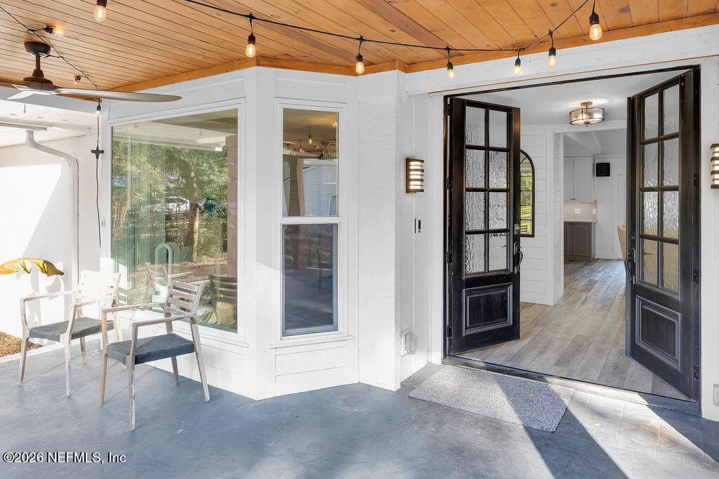 Beautiful French Front Doors with bead and batten ceilings — 697 ARTHUR MOORE Drive, Green Cove Springs, FL 32043