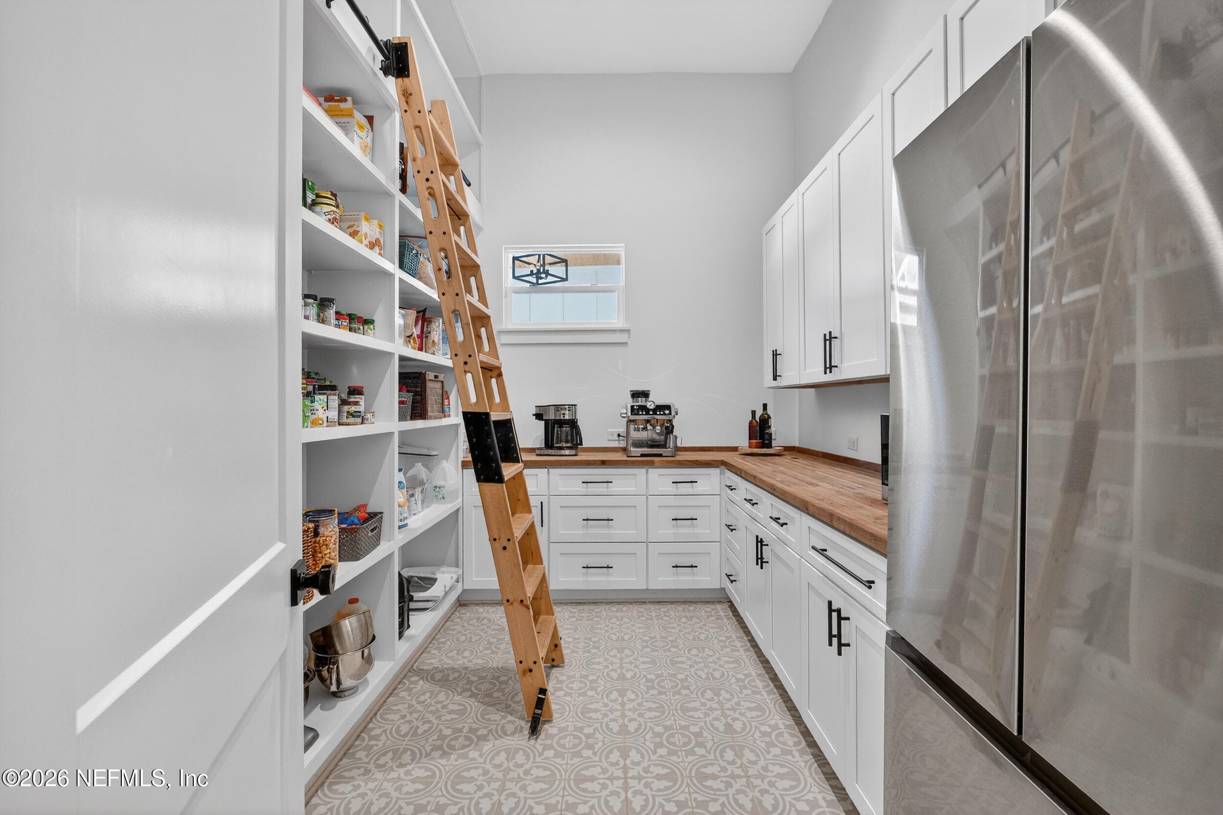 Pantry with coffee bar and additional refrigerator — 10800 COUNTY ROAD 13 N, St. Augustine, FL 32092