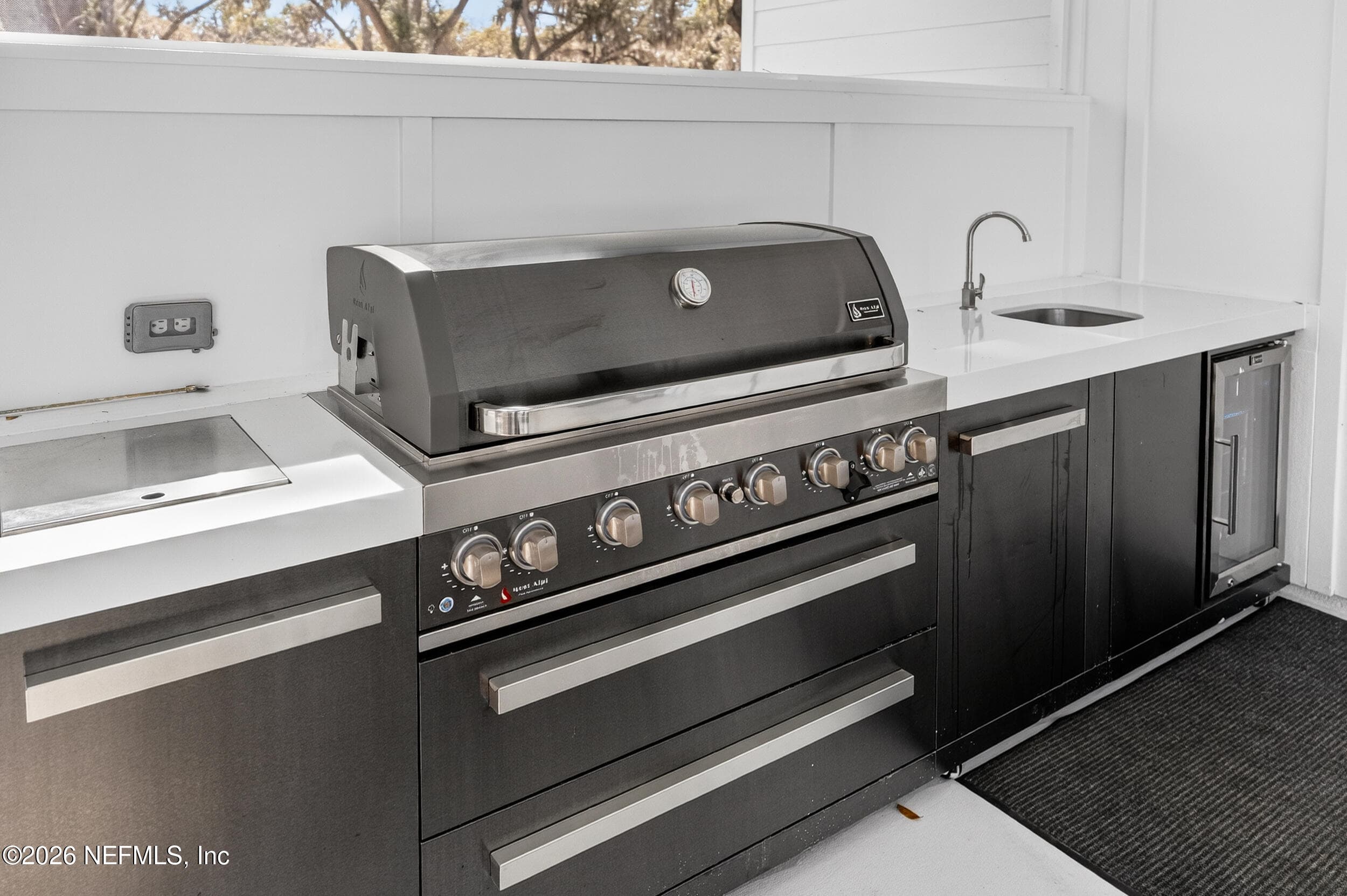 Summer kitchen complete with searing station, grill, sink, beverage cooler — 10800 COUNTY ROAD 13 N, St. Augustine, FL 32092
