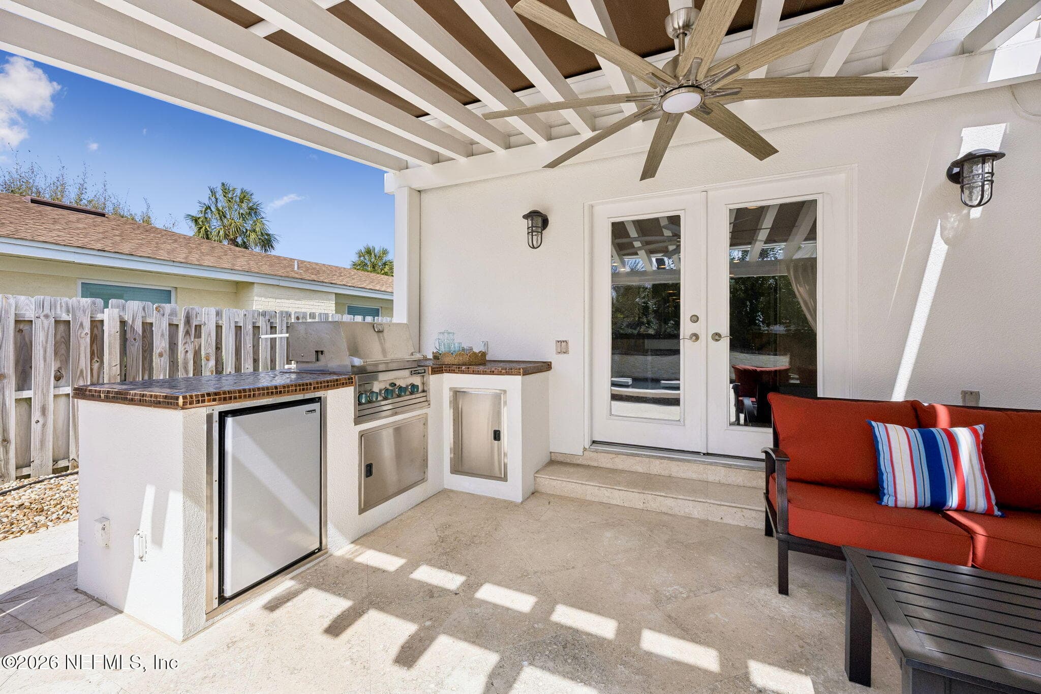 Gas grille and under counter fridge — 212 33RD Avenue S, Jacksonville Beach, FL 32250