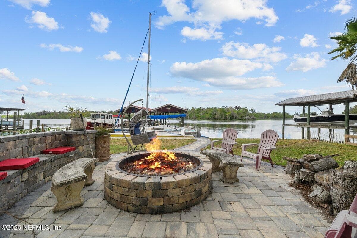 Outside firepit and seating — 101 ORANGE Street, Satsuma, FL 32189