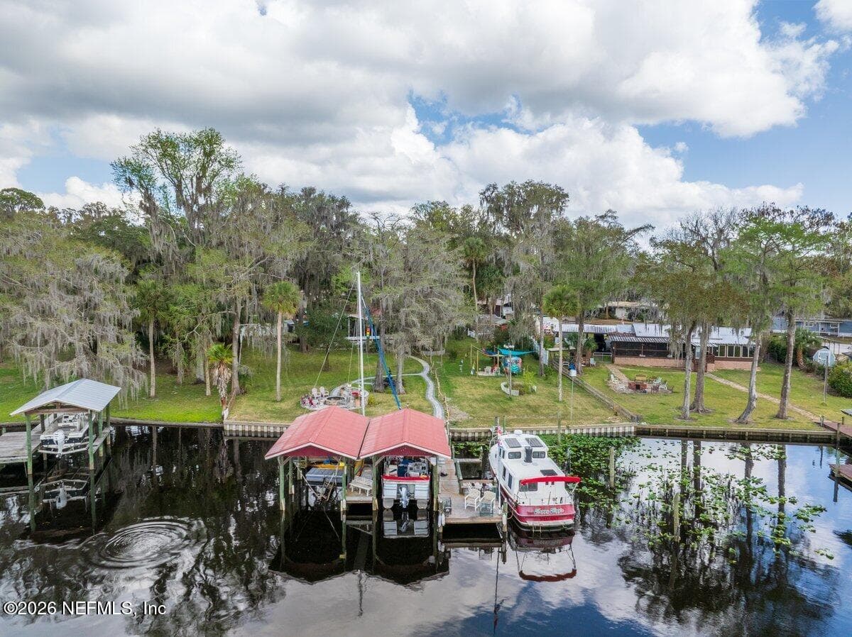 Dock area on Barrentine Creek — 101 ORANGE Street, Satsuma, FL 32189