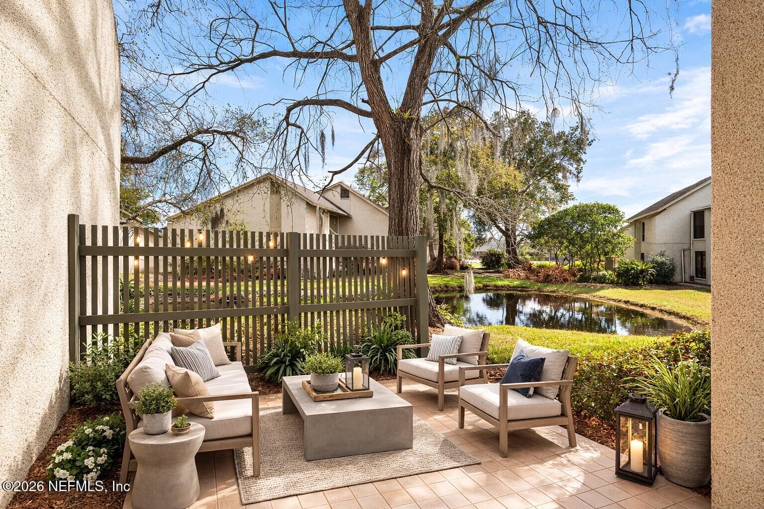 Enhanced to show furnished outdoor patio — 10150 LEISURE Lane N 23, Jacksonville, FL 32256