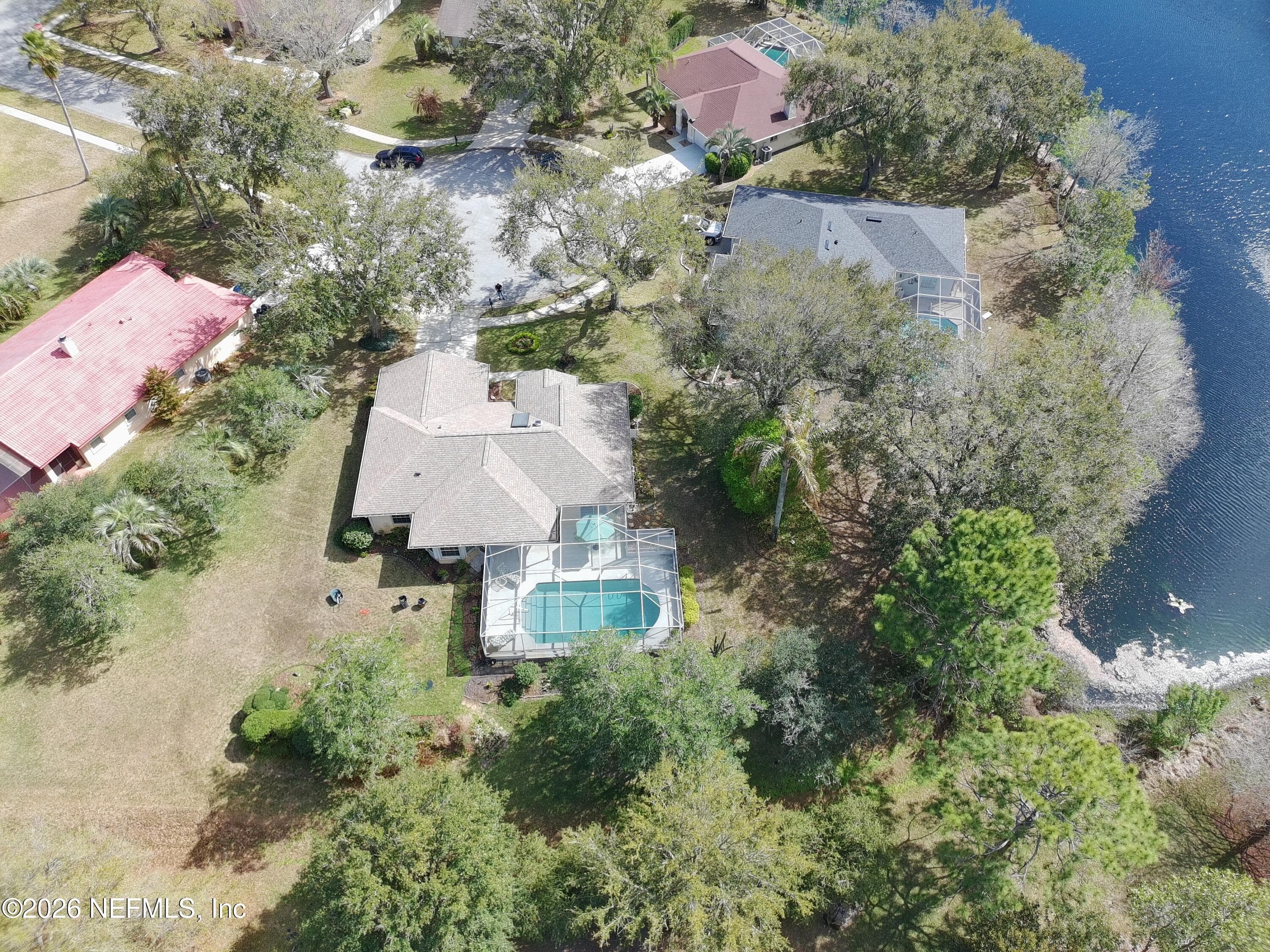Aerial with Pond — 6 MONTAUK Court, Palm Coast, FL 32164