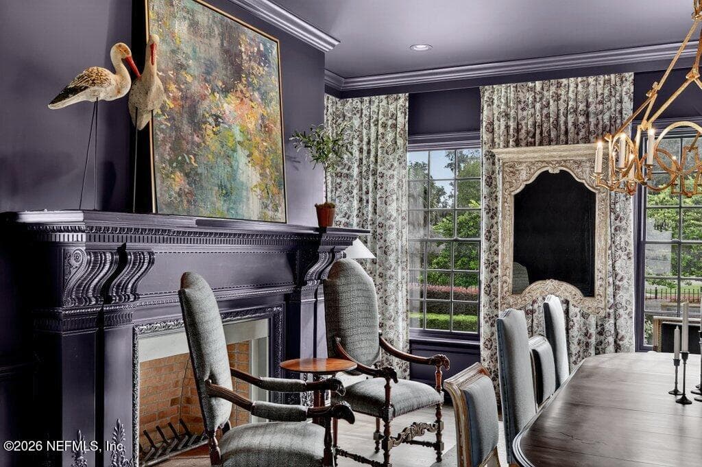 Antique Fireplace from the Henry Flagler Estate — 4626 RIVER POINT Road W, Jacksonville, FL 32207