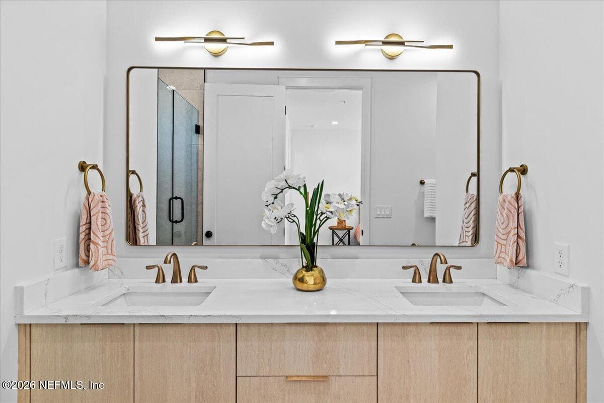 Primary Bathroom with two vanities — 118 13TH Avenue S 103 C, Jacksonville Beach, FL 32250