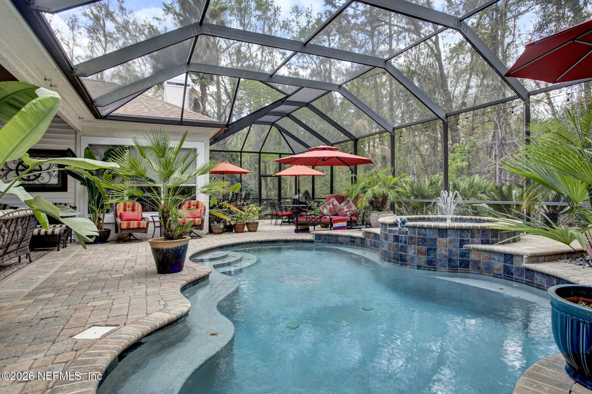 Extended enclosure for grilling and dining — 640 WYNDHAM Court, Orange Park, FL 32073