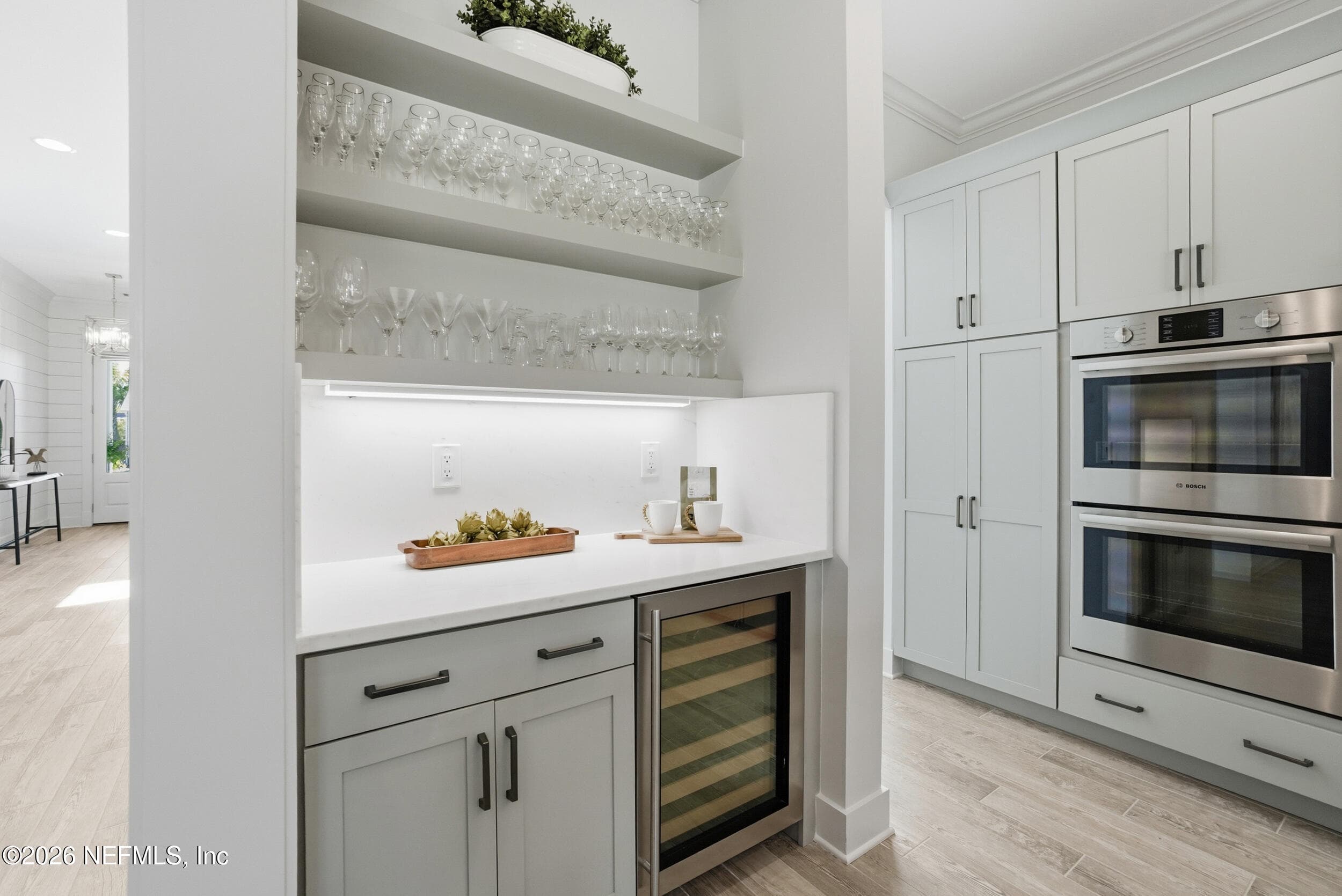 Wine Fridge and Built-In Storage — 1804 ATLANTIC BEACH Drive, Atlantic Beach, FL 32233