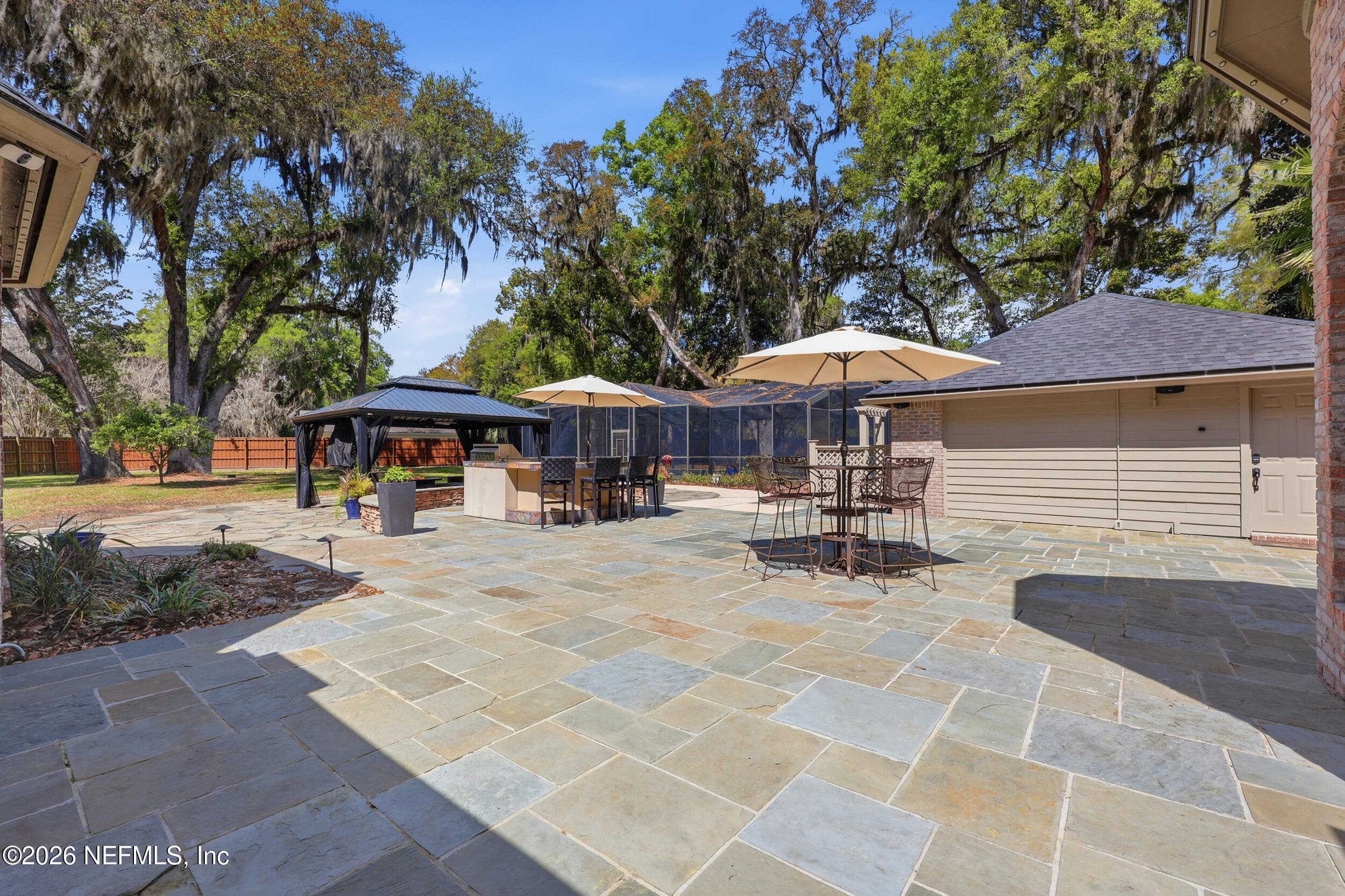 Patio View With Flagstone Pavers #1 — 2358 BRIDGETTE Way, Fleming Island, FL 32003