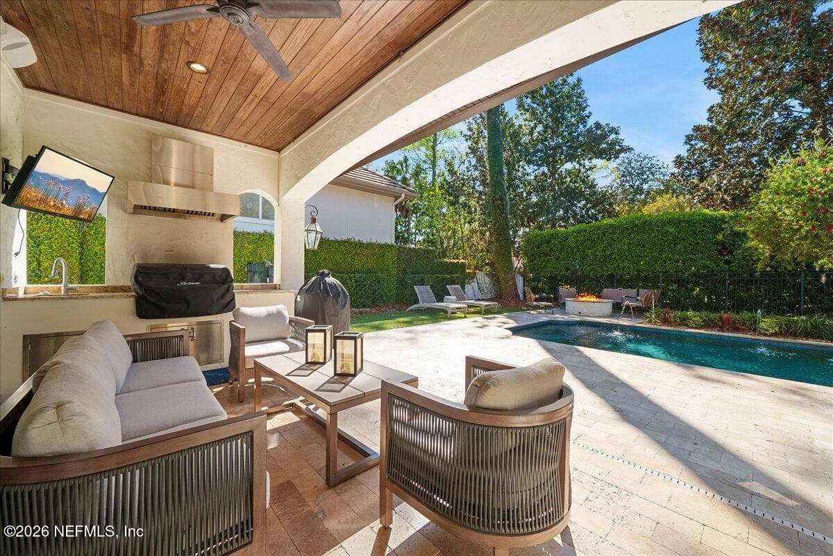 Summer cooking poolside — 109 LAUREL Way, Ponte Vedra Beach, FL 32082