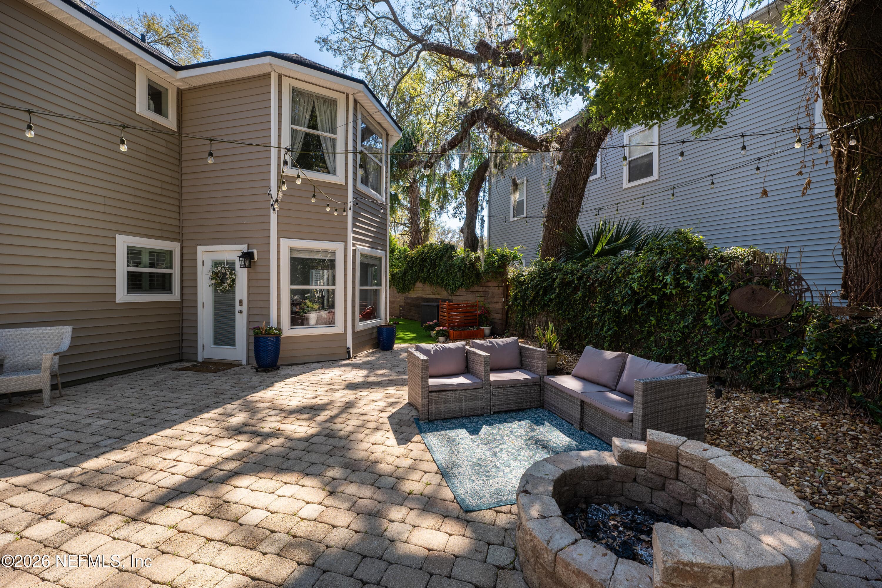 Paver patio with room for a pool — 2280 OAK FOREST Drive, Jacksonville Beach, FL 32250