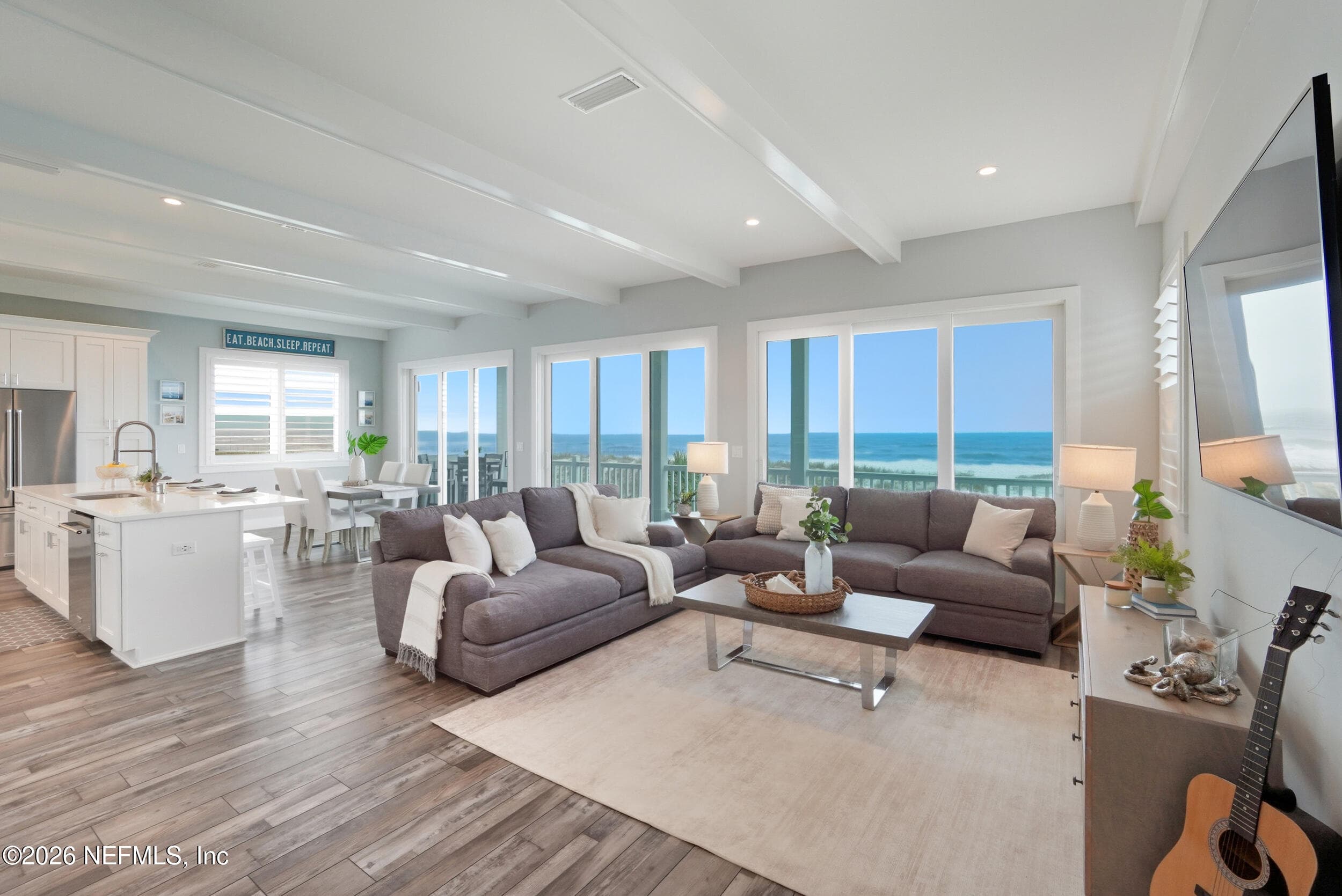 Open Concept Space with Incredible Ocean Views, Ceiling Beams — 1717 STRAND Street, Neptune Beach, FL 32266