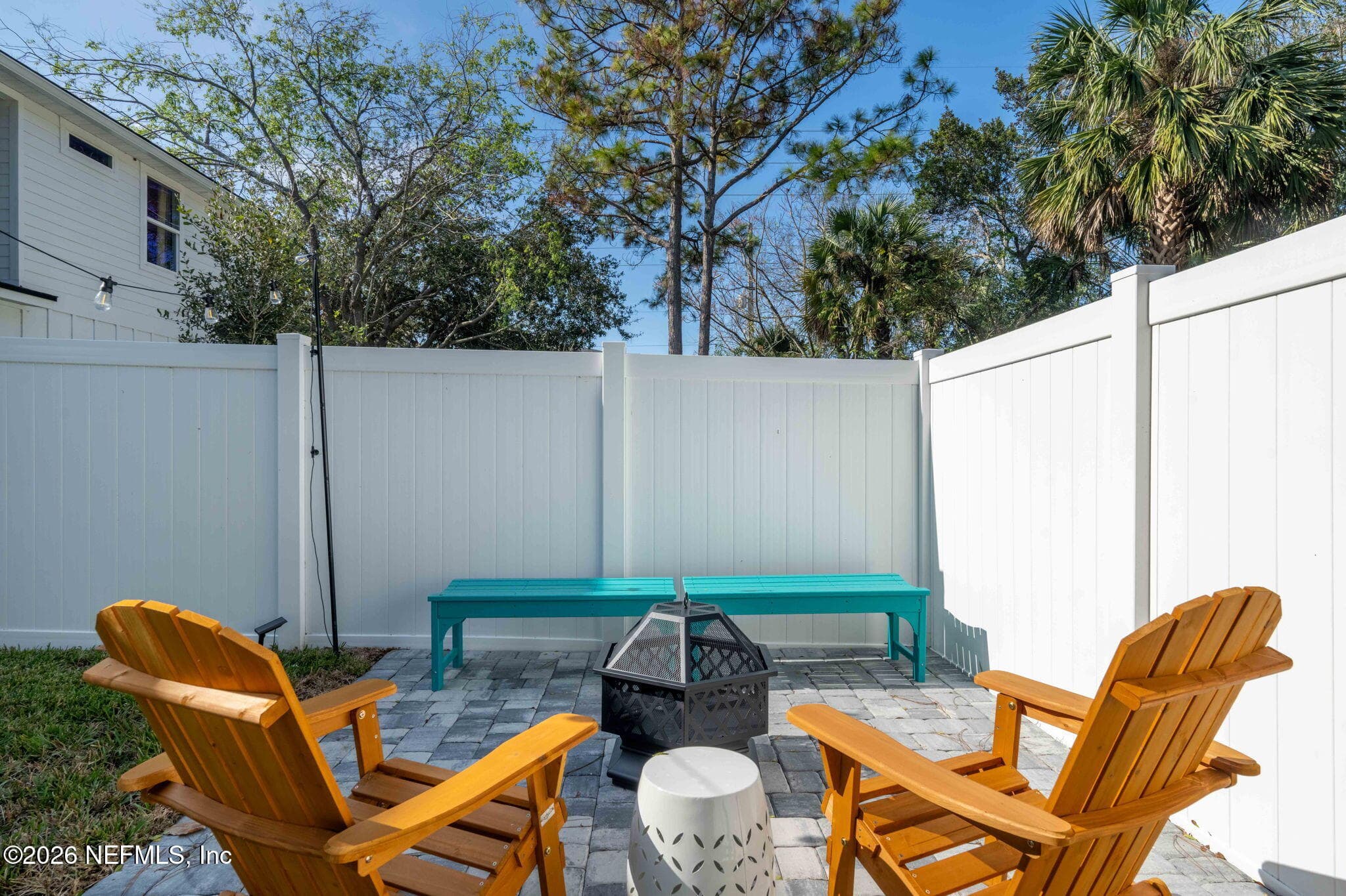 Backyard with fire-pit — 921 2ND Avenue S, Jacksonville Beach, FL 32250