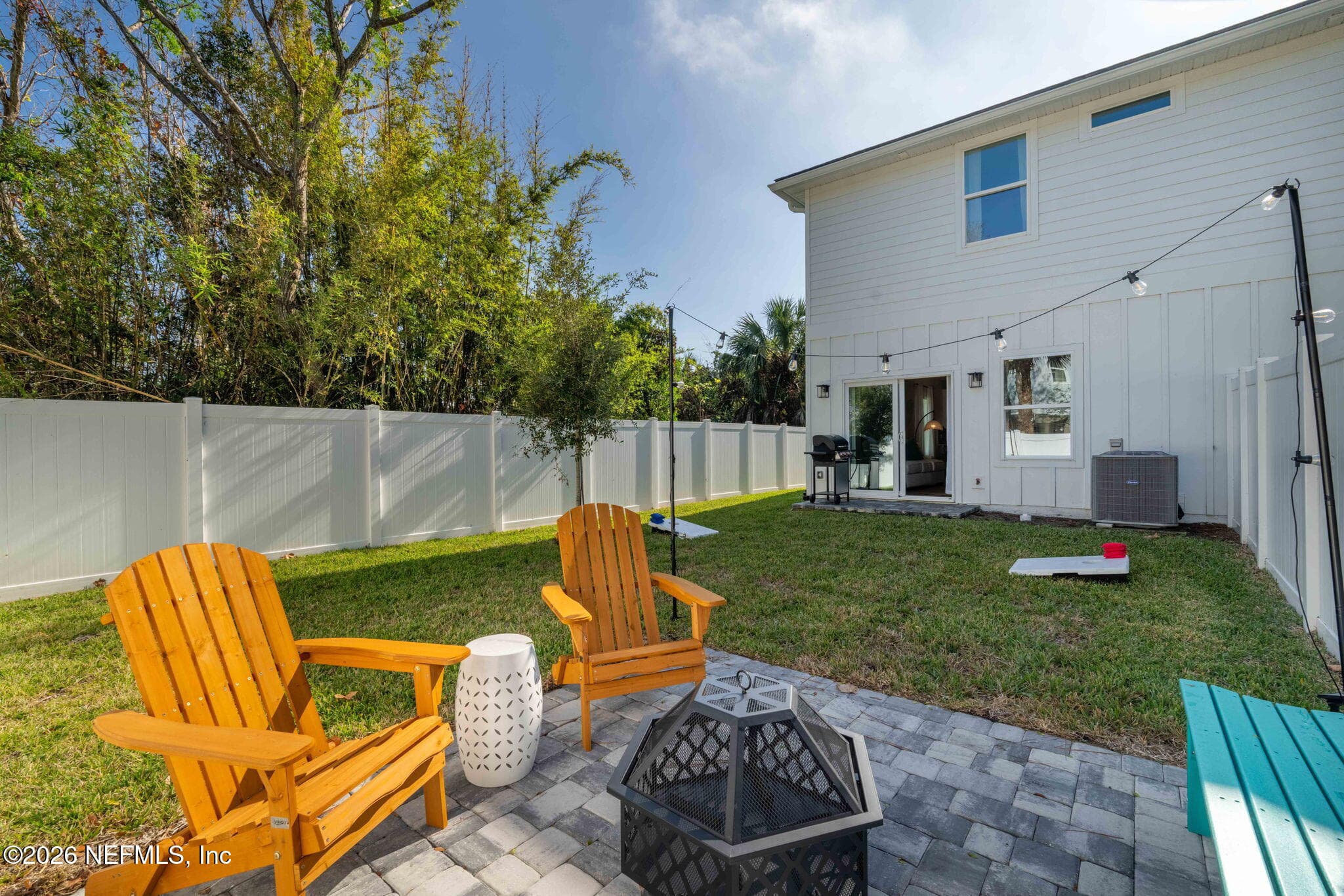Backyard patio with fire-pit — 921 2ND Avenue S, Jacksonville Beach, FL 32250