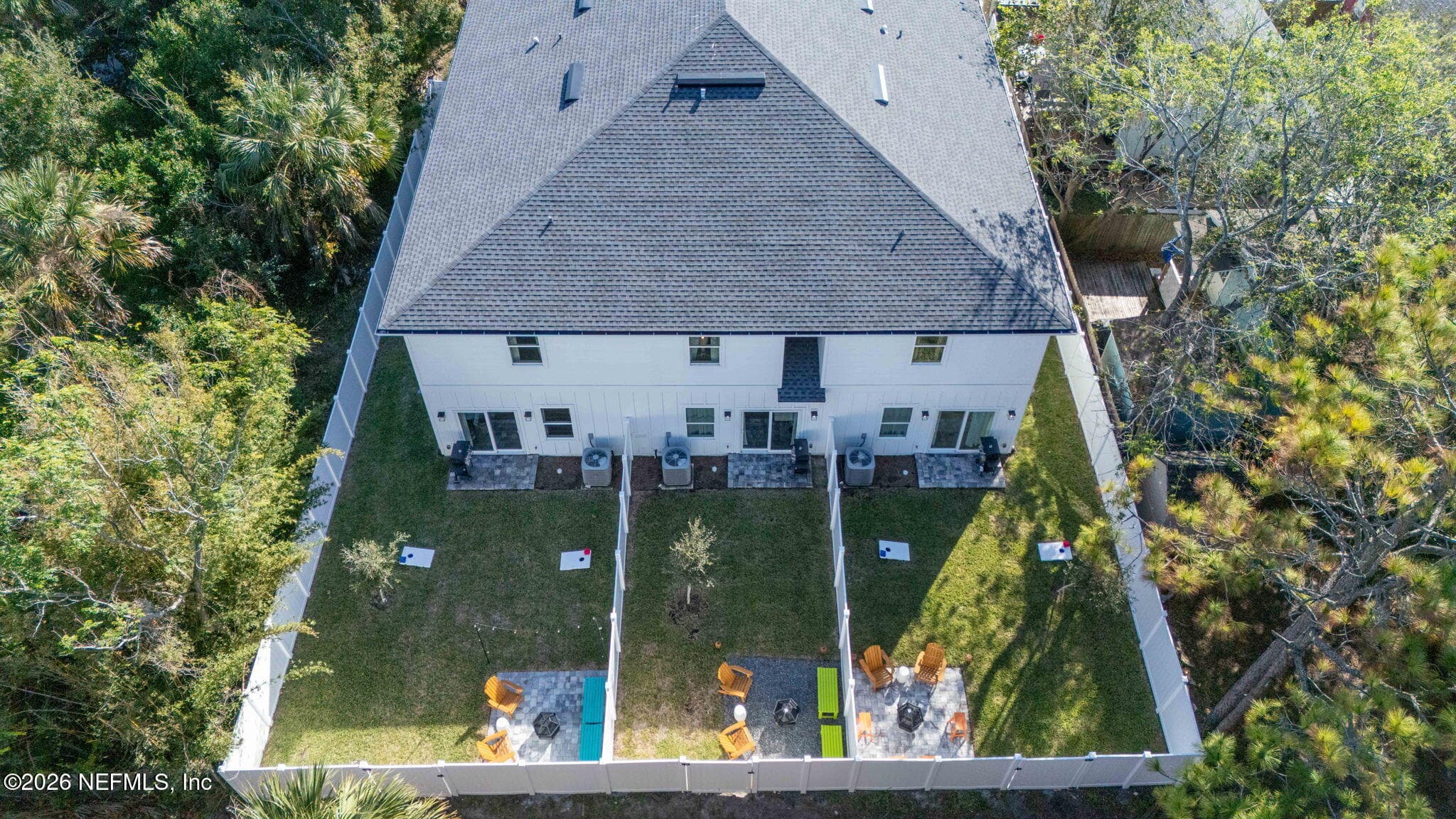 Aerial view of backyard — 921 2ND Avenue S, Jacksonville Beach, FL 32250
