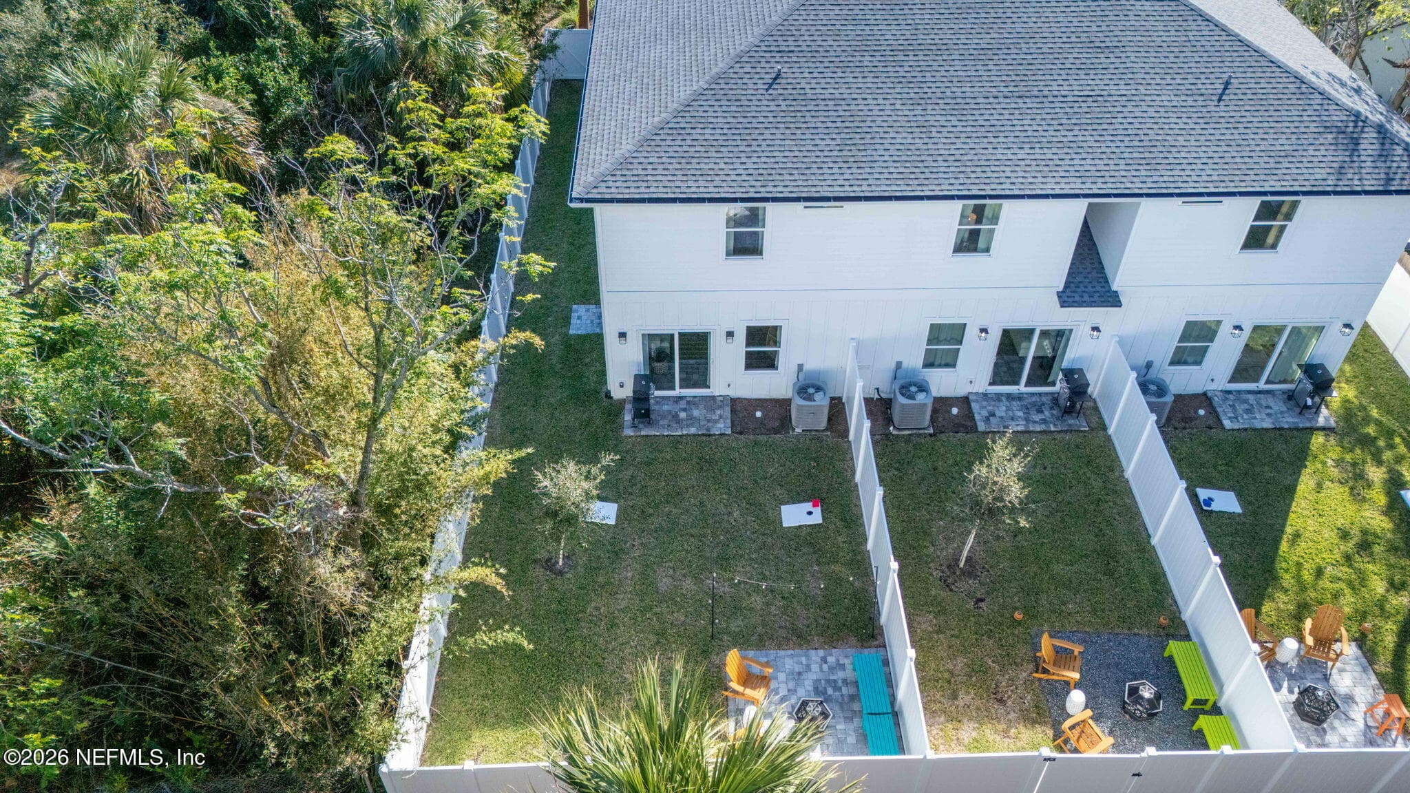 Aerial view of backyard — 921 2ND Avenue S, Jacksonville Beach, FL 32250