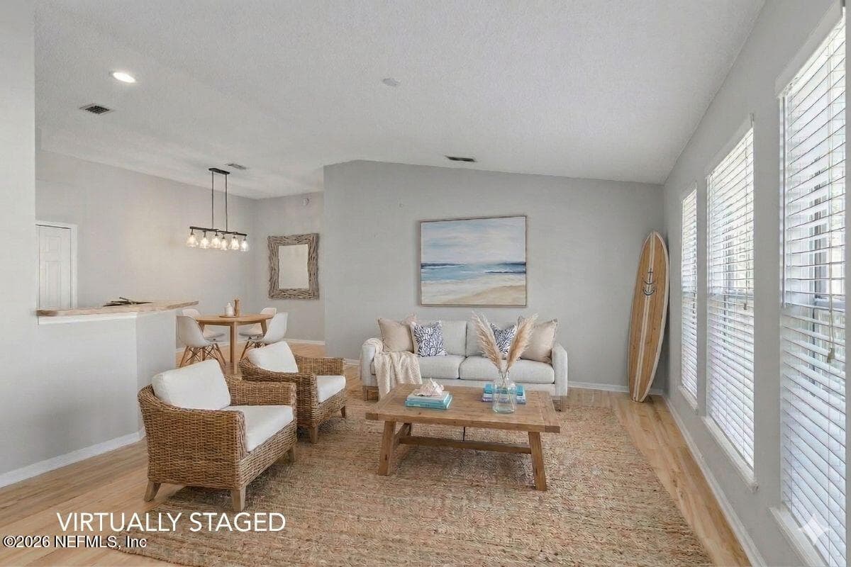 Furnished Living -- Virtually Staged — 37 JARDIN DE MER Place 37, Jacksonville Beach, FL 32250