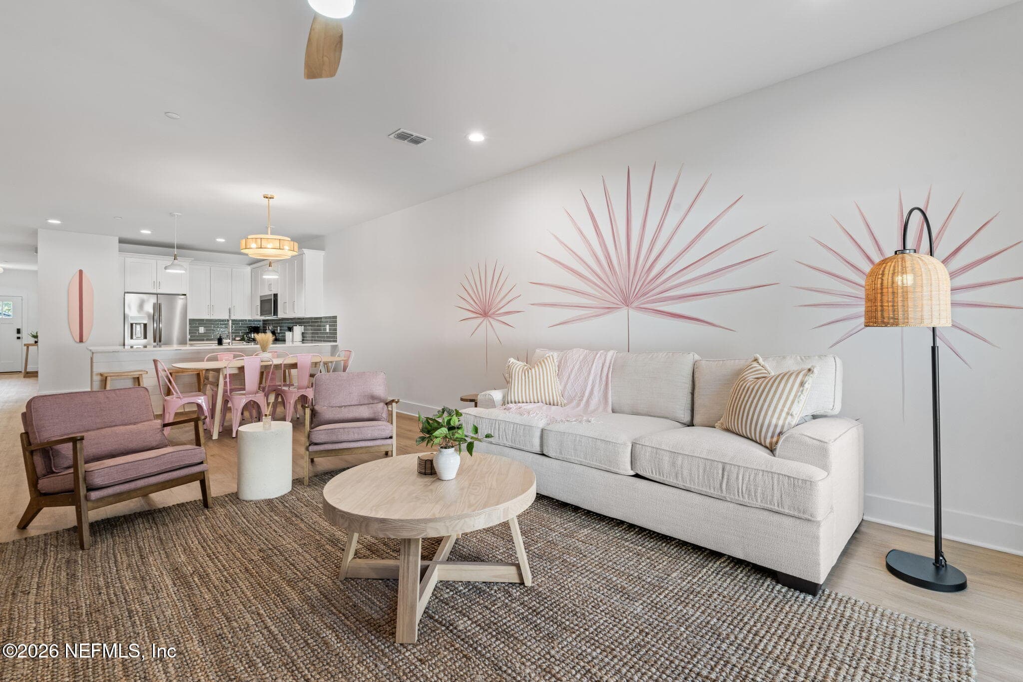 Modern Wall Decal accent wall and furnishings — 923 2ND Avenue S, Jacksonville Beach, FL 32250